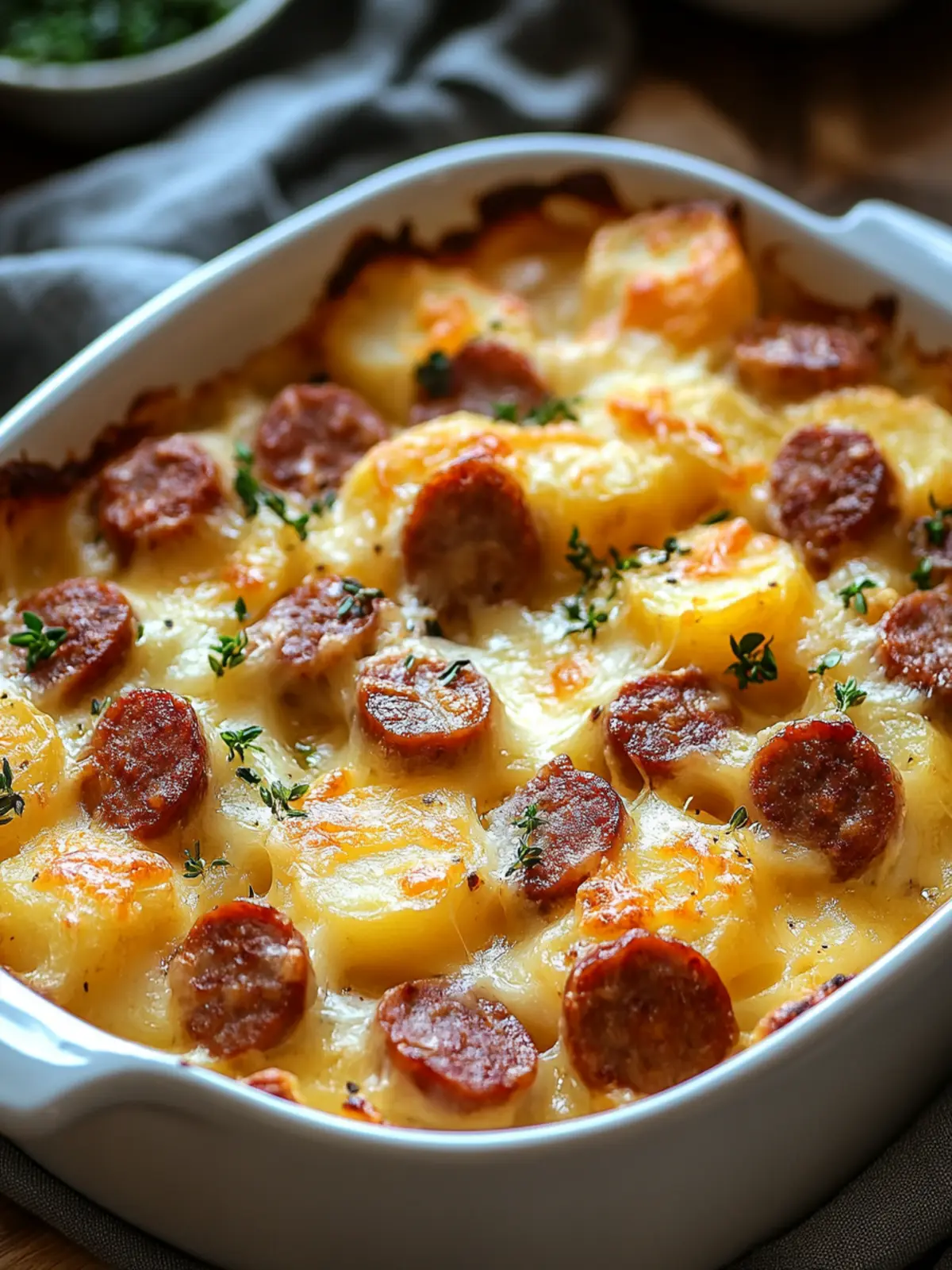 Smoked Sausage & Cheesy Potato Casserole for Cozy Nights 2 Smoked Sausage & Cheesy Potato Casserole