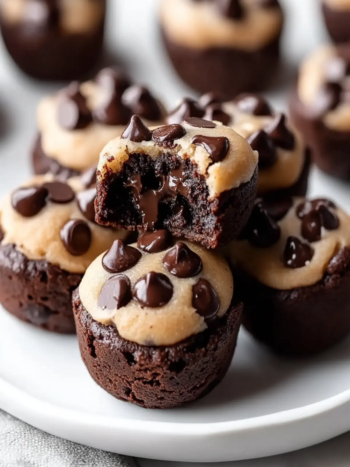 Chocolate Chip Cookie Dough Brownie Bites You Can't Resist 2 Chocolate Chip Cookie Dough Brownie Bites