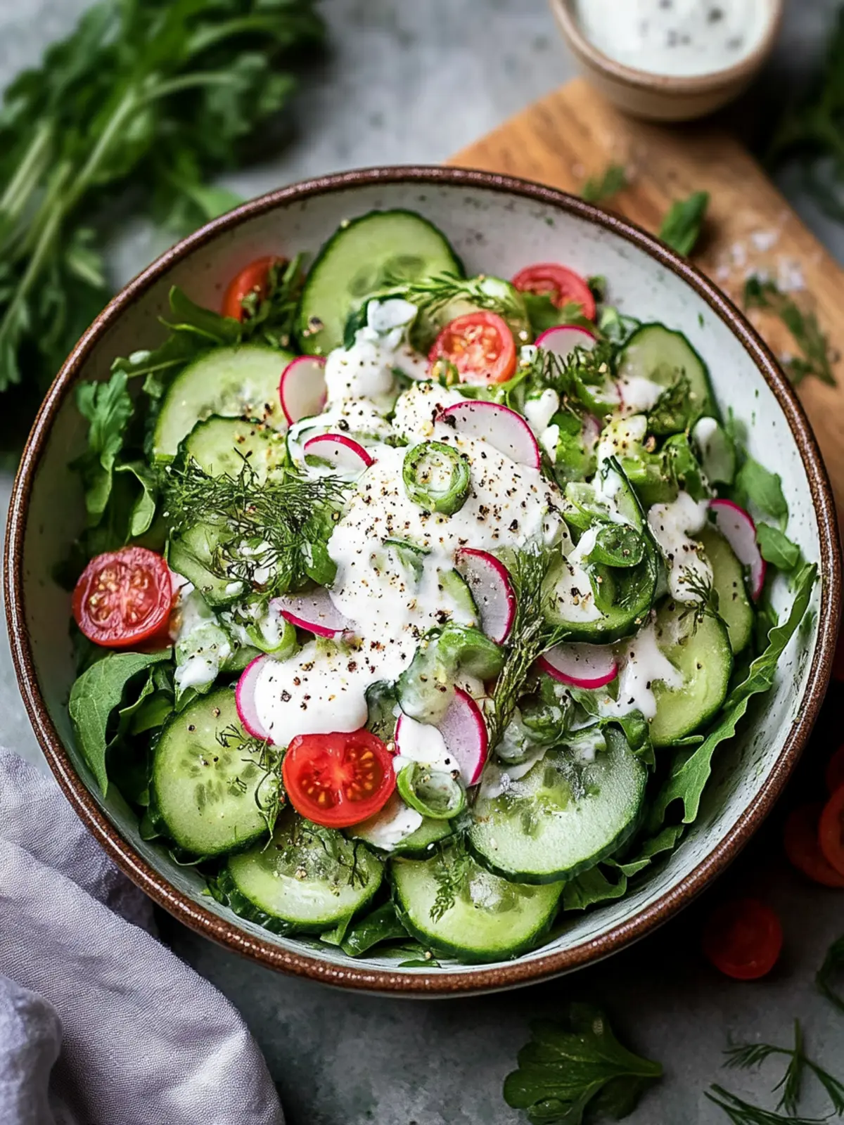 Cool and Creamy Gurkensalat mit Joghurt-Dressing Delight 4 Gurkensalat mit Joghurt-Dressing