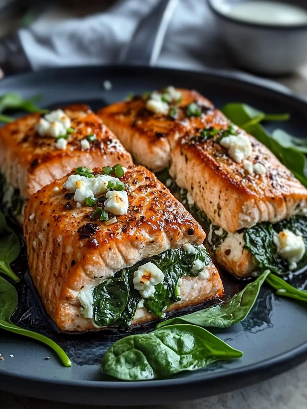Delicious Spinach and Feta Stuffed Salmon for a Cozy Dinner 4 Delicious Spinach and Feta Stuffed Salmon