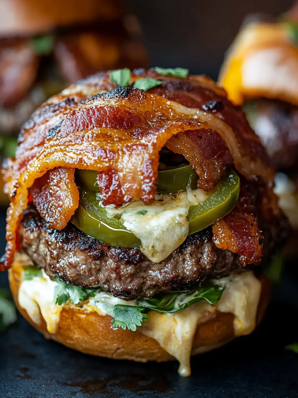 Savor Bacon-Wrapped Jalapeño Popper Stuffed Burgers Tonight 2 Bacon-Wrapped Jalapeño Popper Stuffed Burgers