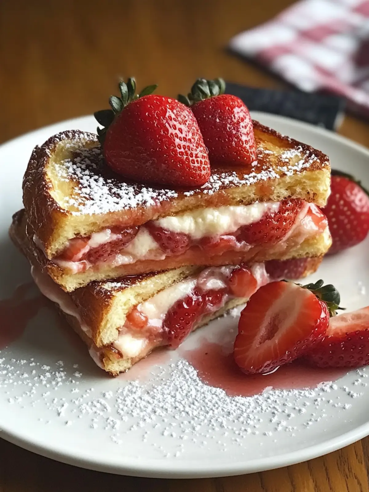 Strawberry Cheesecake Stuffed French Toast You Can't Resist 3 Strawberry Cheesecake Stuffed French Toast