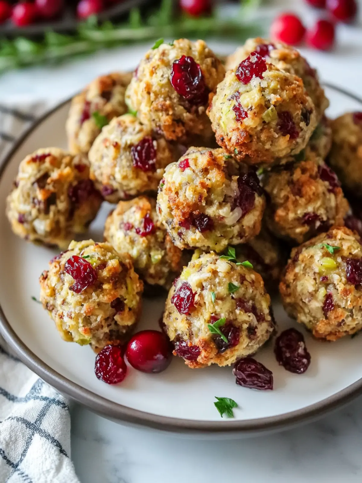Savory Turkey Cranberry Stuffing Balls for Cozy Nights 4 Turkey Cranberry Stuffing Balls
