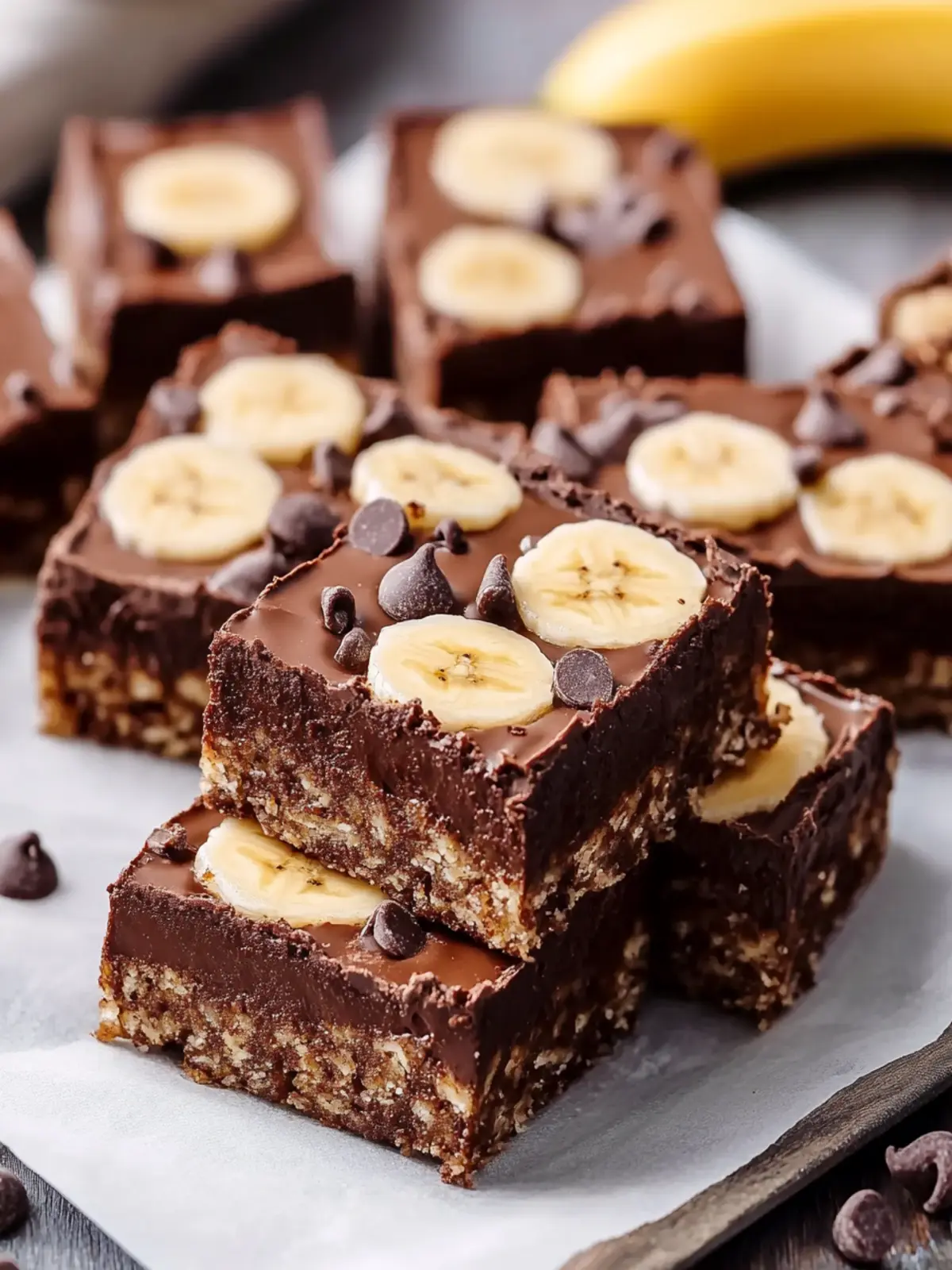 No-Bake Chocolate Banana Squares: Guilt-Free Bliss Awaits 2 No-Bake Chocolate Banana Squares