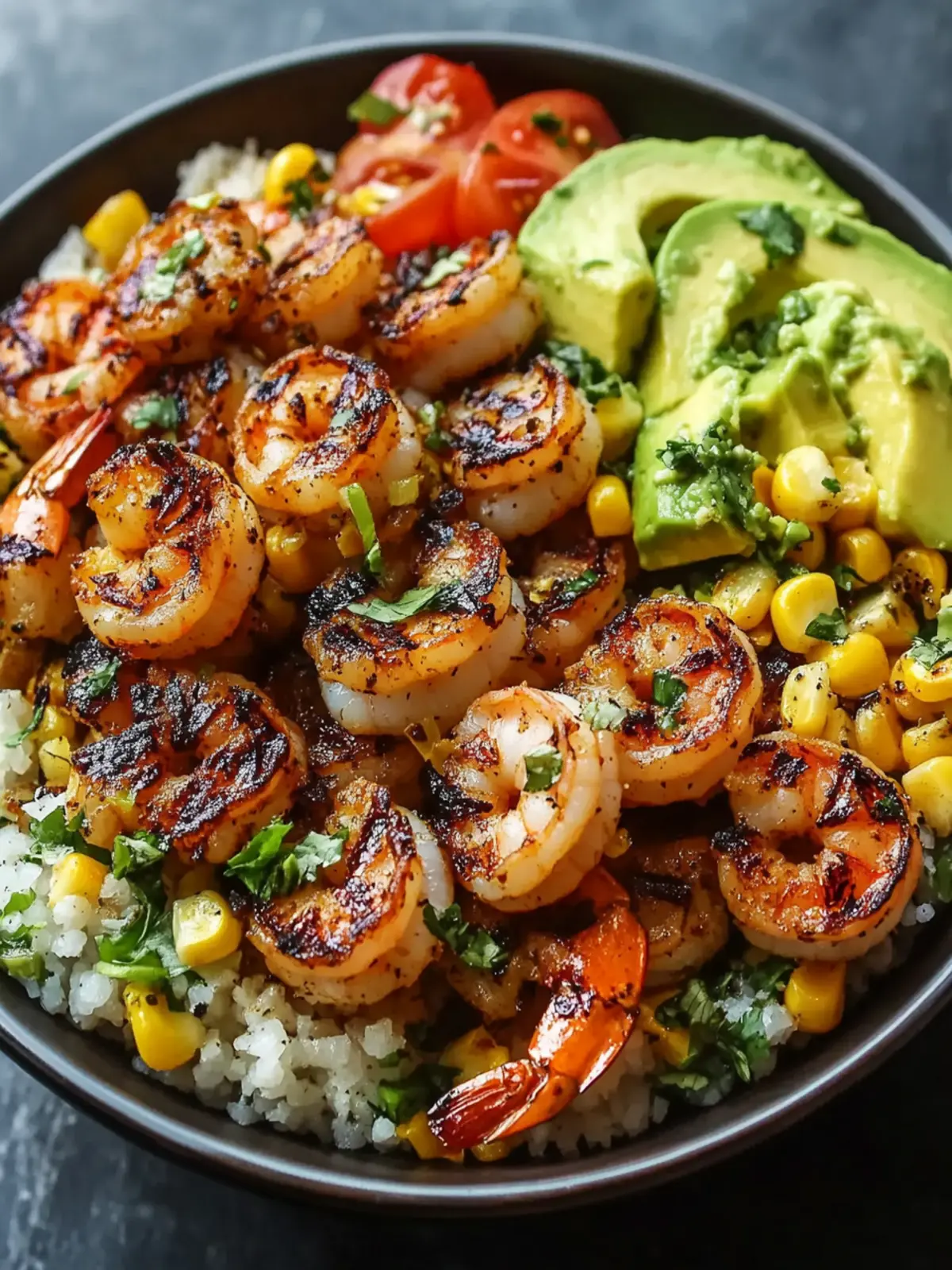 Grilled Shrimp Bowl with Avocado Corn Salsa in 25 Minutes 4 Grilled Shrimp Bowl with Avocado Corn Salsa