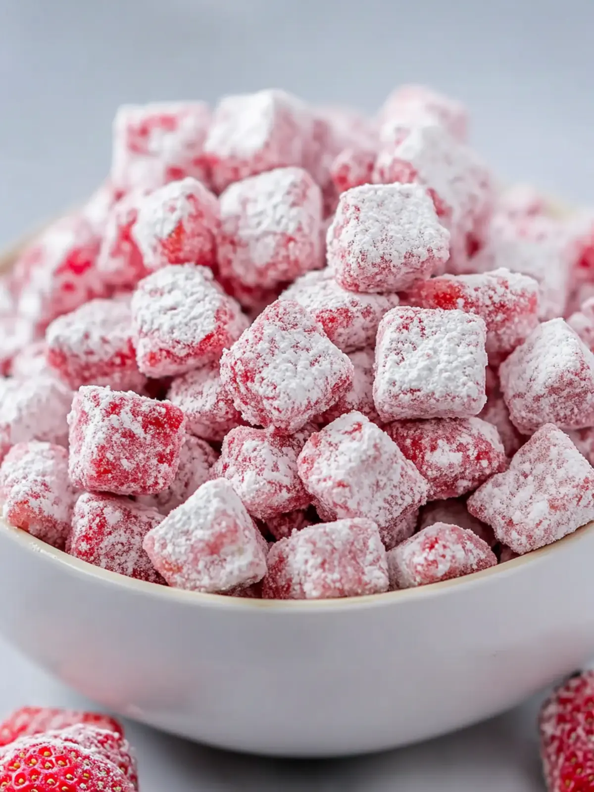 Irresistible Fluffy Strawberry Shortcake Puppy Chow Recipe 2 Fluffy Strawberry Shortcake Puppy Chow