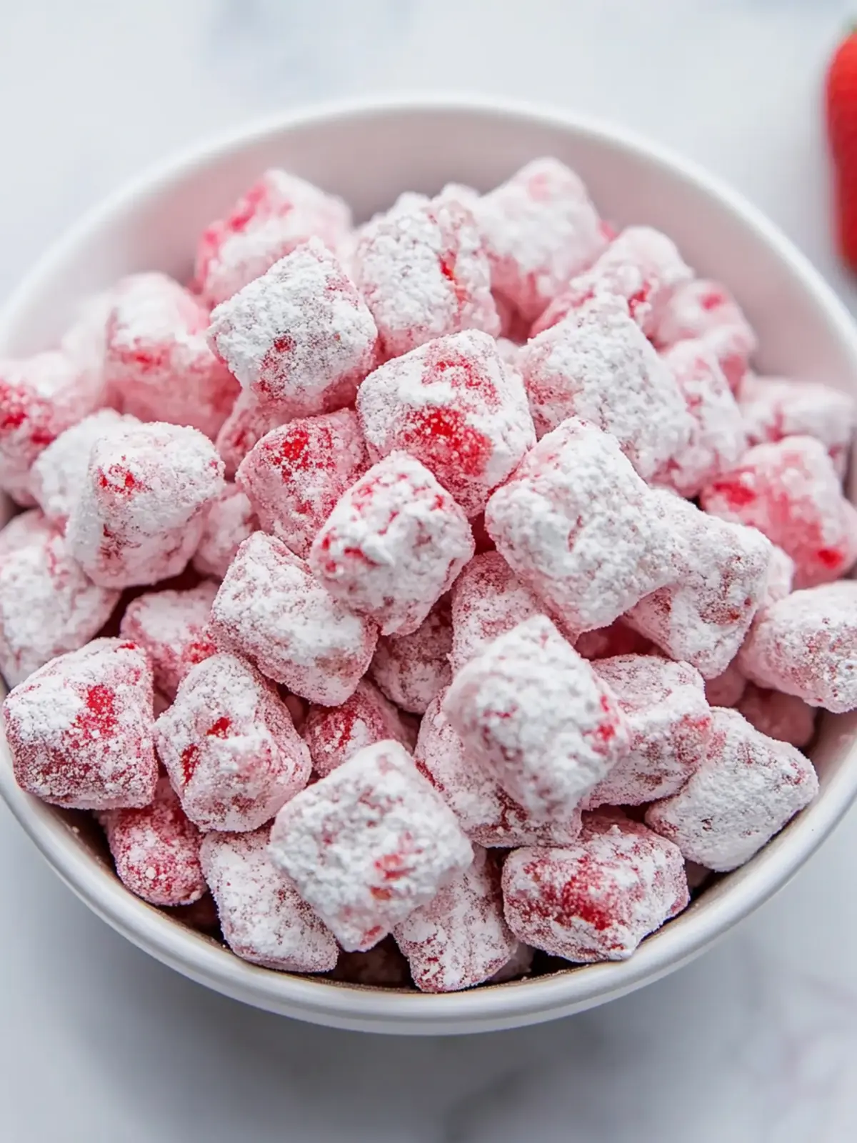Irresistible Fluffy Strawberry Shortcake Puppy Chow Recipe 3 Fluffy Strawberry Shortcake Puppy Chow