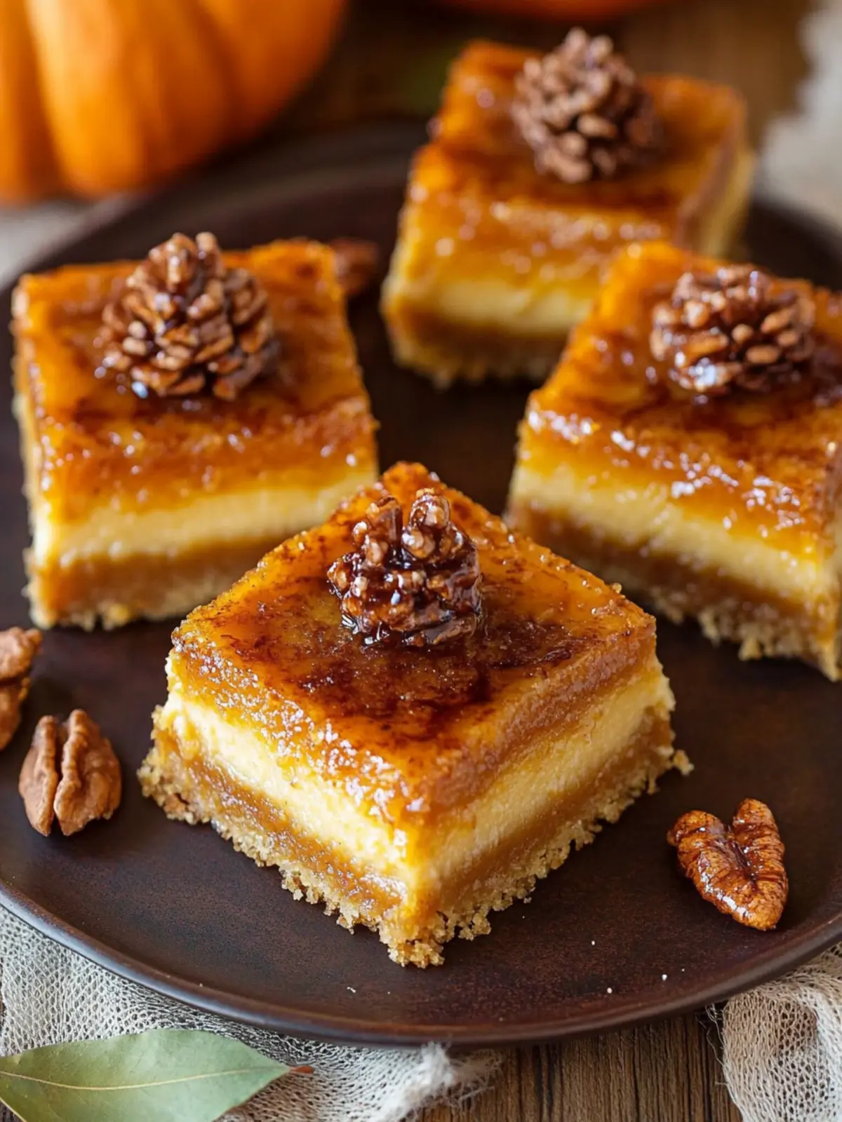 Bruleed Pumpkin Cheesecake Bars to Delight Your Fall Table 4 Pumpkin Cheesecake Bars {with Brulee Topping}