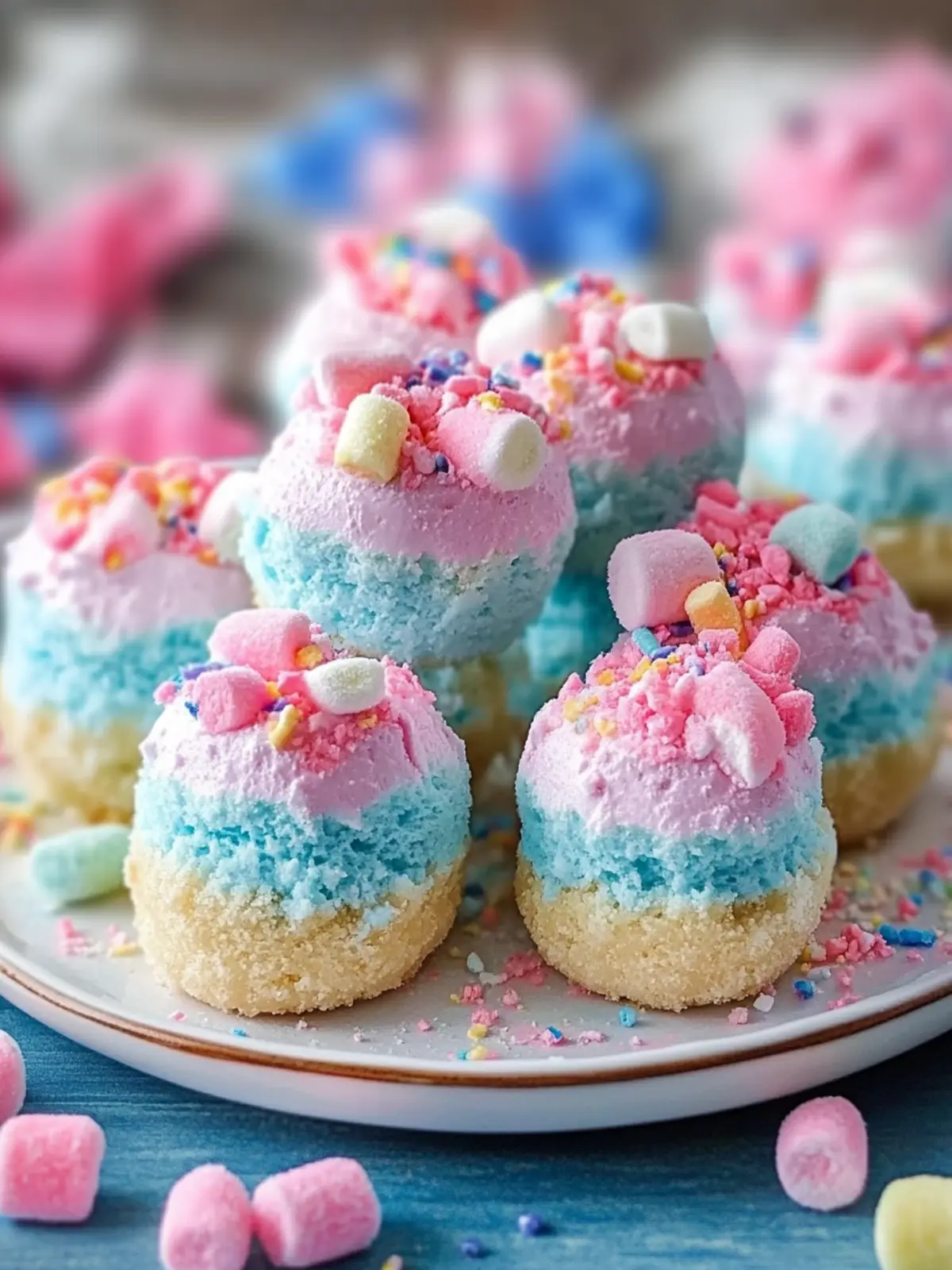 Delightful Cotton Candy Marshmallow Cheesecake Bites for Summer 3 Cotton Candy Marshmallow Cheesecake Bites