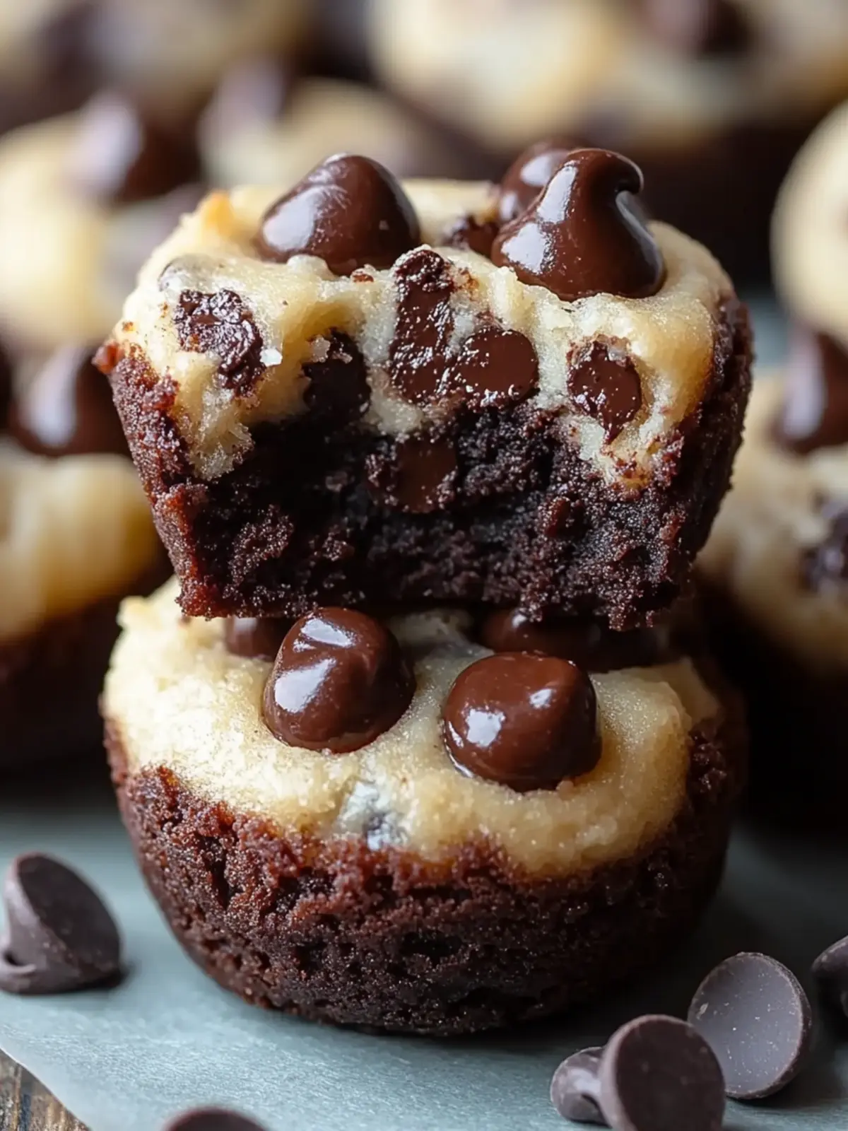 Chocolate Chip Cookie Dough Brownie Bites You Can't Resist 4 Chocolate Chip Cookie Dough Brownie Bites