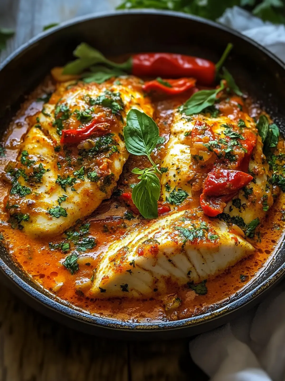 Quick Tilapia in Roasted Pepper Sauce: Easy 20-Minute Meal 2 Quick Tilapia in Roasted Pepper Sauce