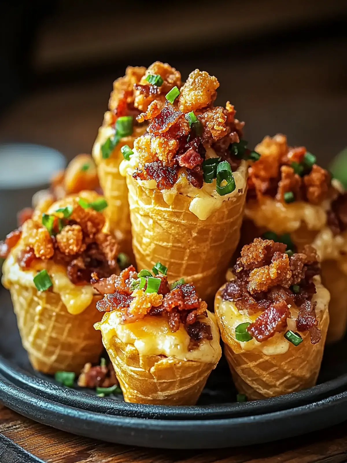 Indulgent Turkey Bacon Cheeseburger Stuffed Tater Tot Cones Recipe 5 Indulgent Turkey Bacon Cheeseburger Stuffed Tater Tot Cones