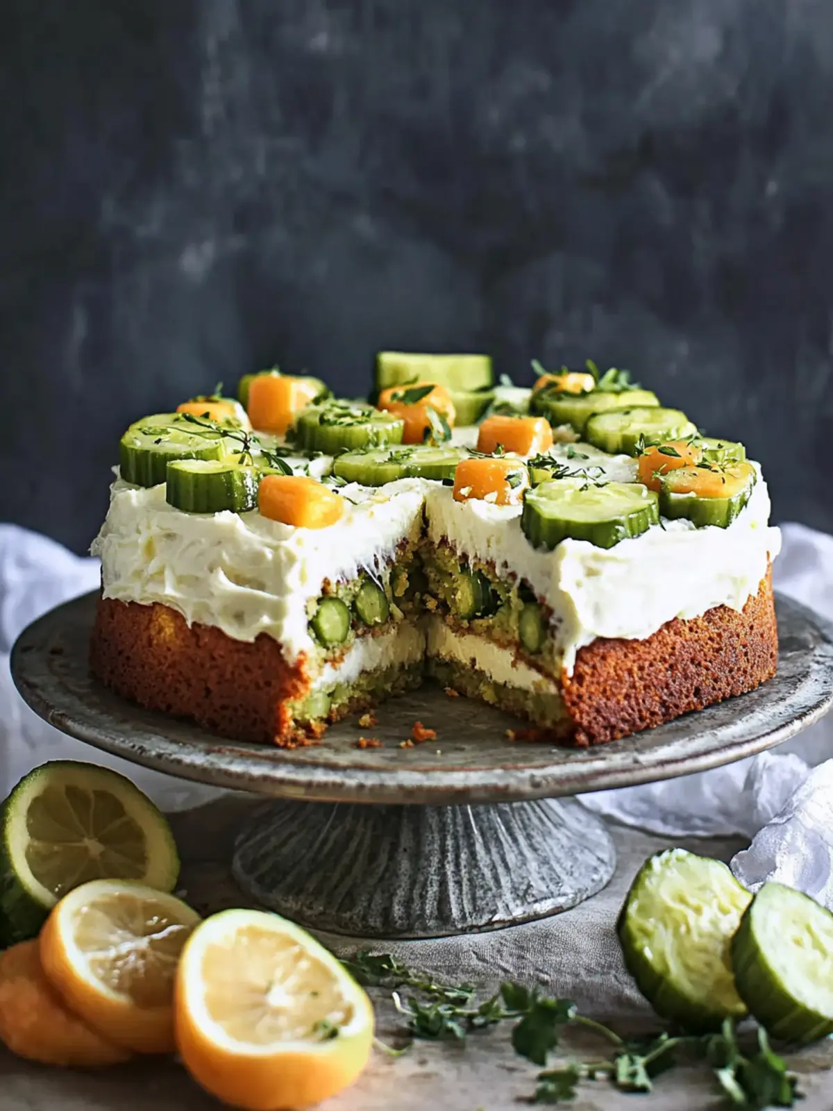 Moist Cake de Zanahoria y Calabacín with Creamy Frosting 3 Cake de zanahoria y calabacín