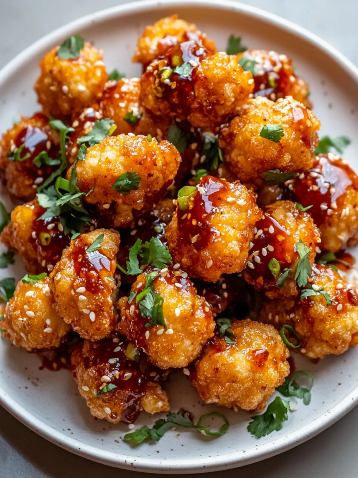 Crispy Chili Cauliflower Bites with Sticky Sauce Recipe You’ll Love 2 Crispy Chili Cauliflower Bites with Sticky Sauce Recipe
