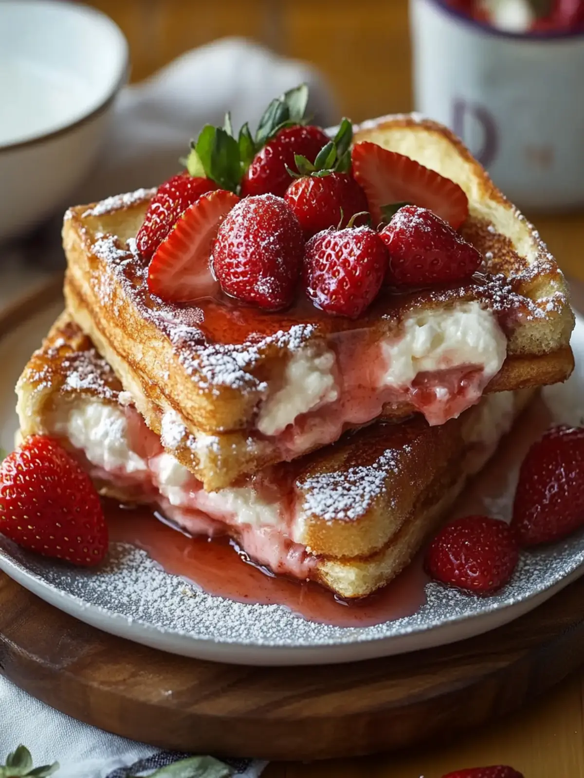 Strawberry Cheesecake Stuffed French Toast You Can't Resist 5 Strawberry Cheesecake Stuffed French Toast
