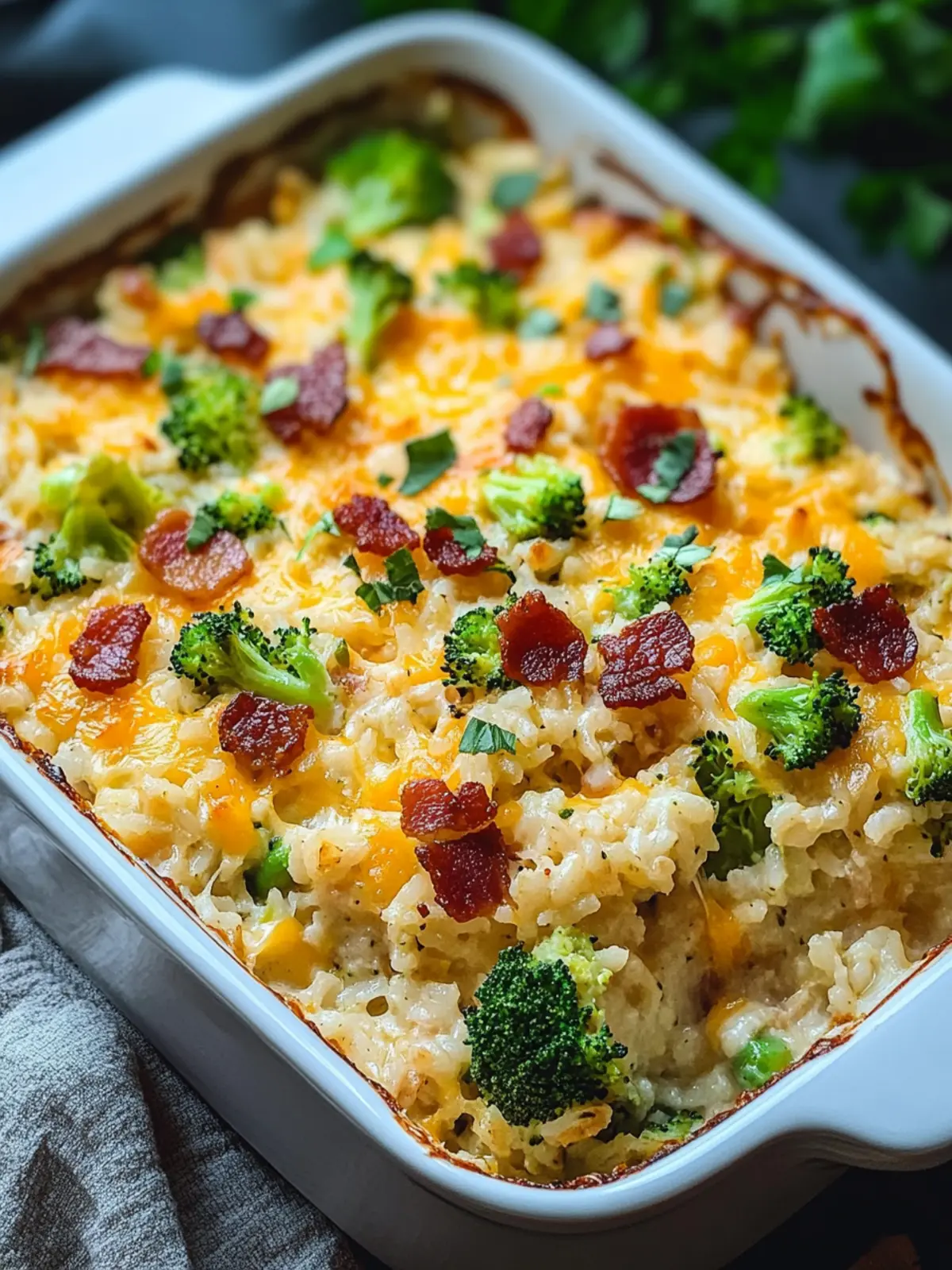 Bacon Cheddar Broccoli Rice Casserole for Cozy Nights 4 Bacon Cheddar Broccoli Rice Casserole
