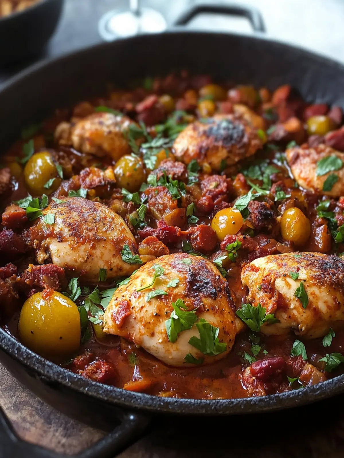 Easy Muslos de Pollo Españoles con Chorizo y Vino Delight 2 Muslos de pollo españoles fáciles con chorizo y vino