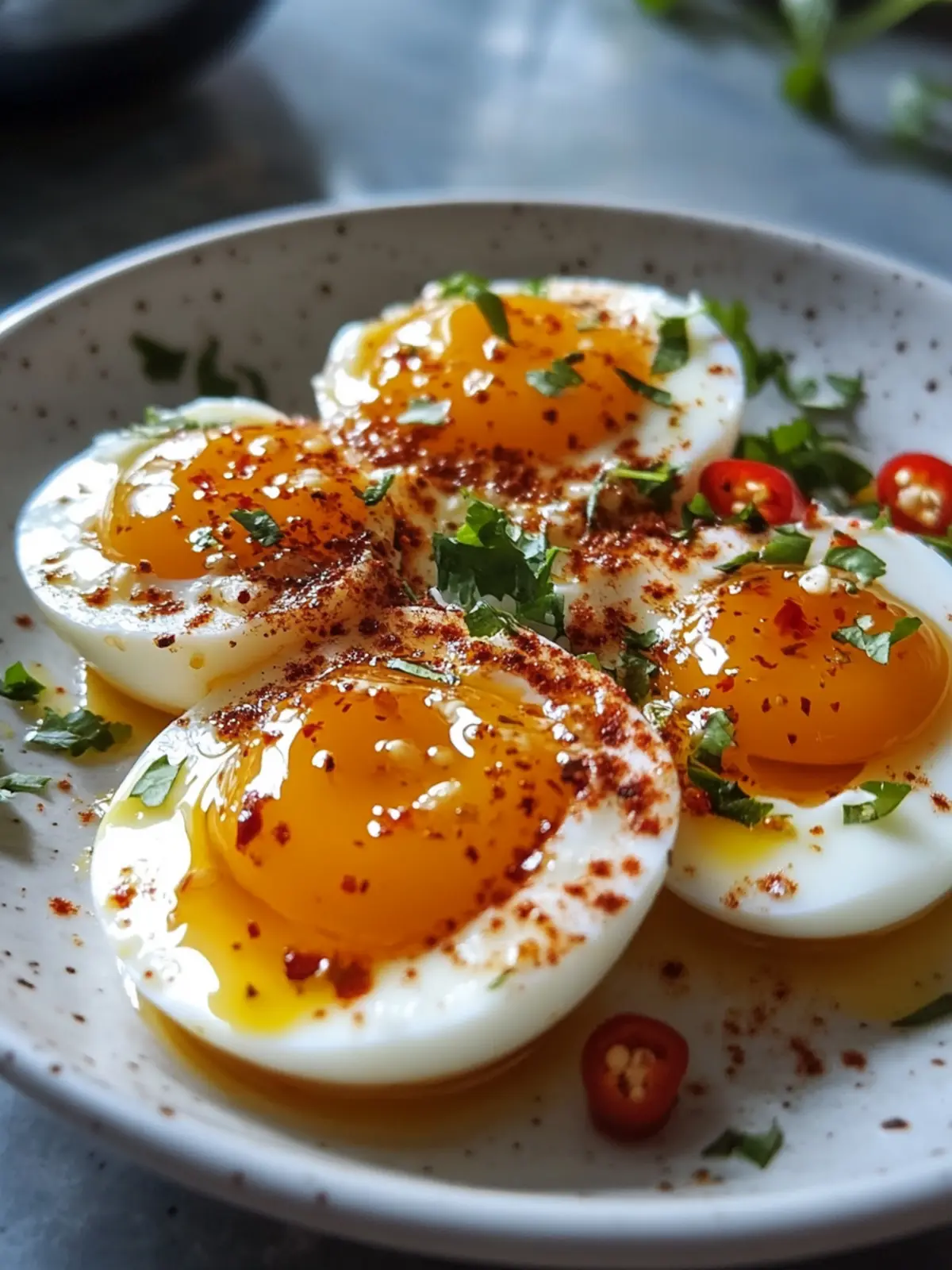 Jammy Eggs with Chili Butter and Garlic Yogurt Delight Made Easy 5 Jammy Eggs with Chili Butter and Garlic Yogurt Delight!