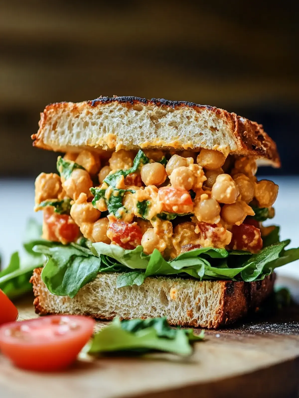 Vegan Buffalo Chickpea Salad Sandwich for Quick, Spicy Bliss 4 Vegan Buffalo Chickpea Salad Sandwich