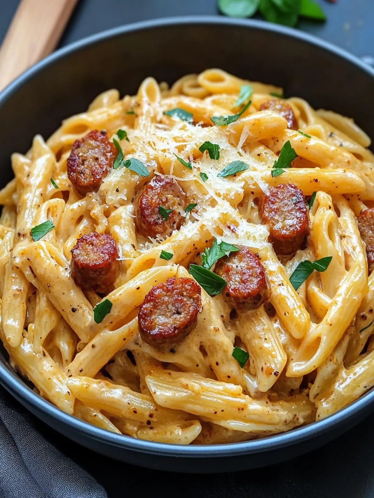 One Pot Creamy Cajun Sausage Pasta for Effortless Comfort 2 One Pot Creamy Cajun Sausage Pasta