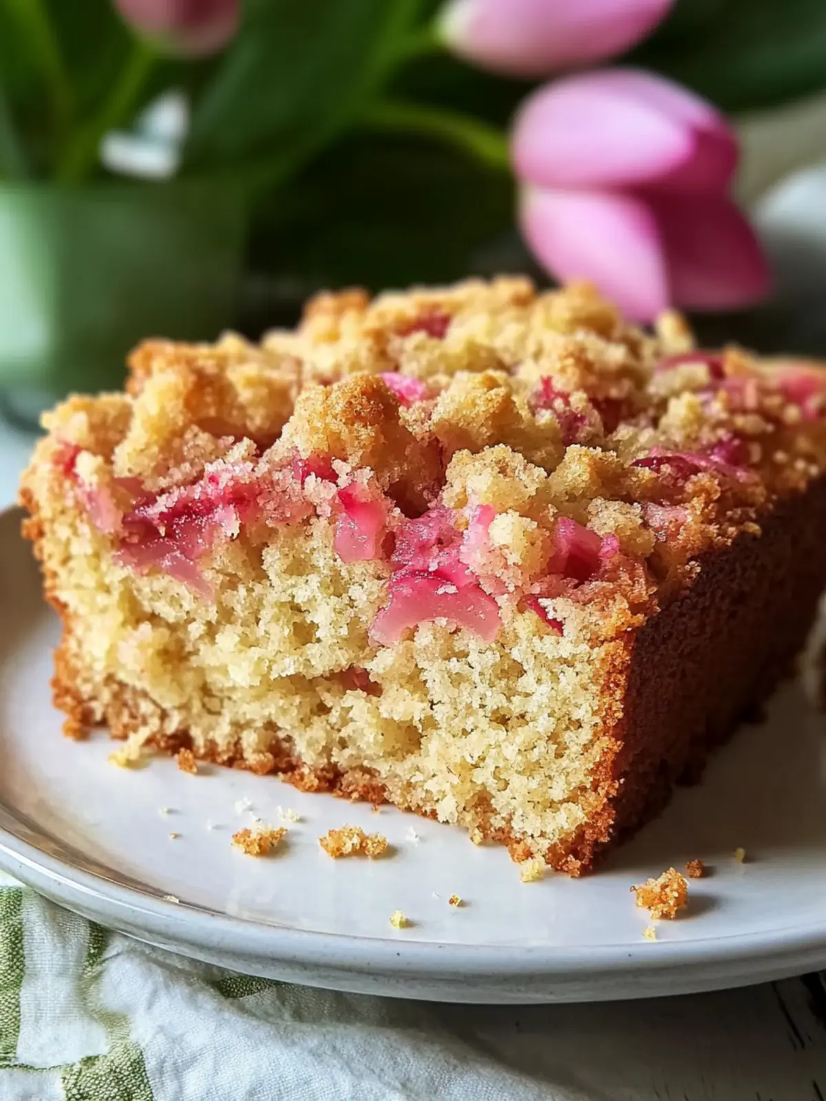 Sour Cream Rhubarb Coffee Cake for Cozy Mornings 4 Sour Cream Rhubarb Coffee Cake