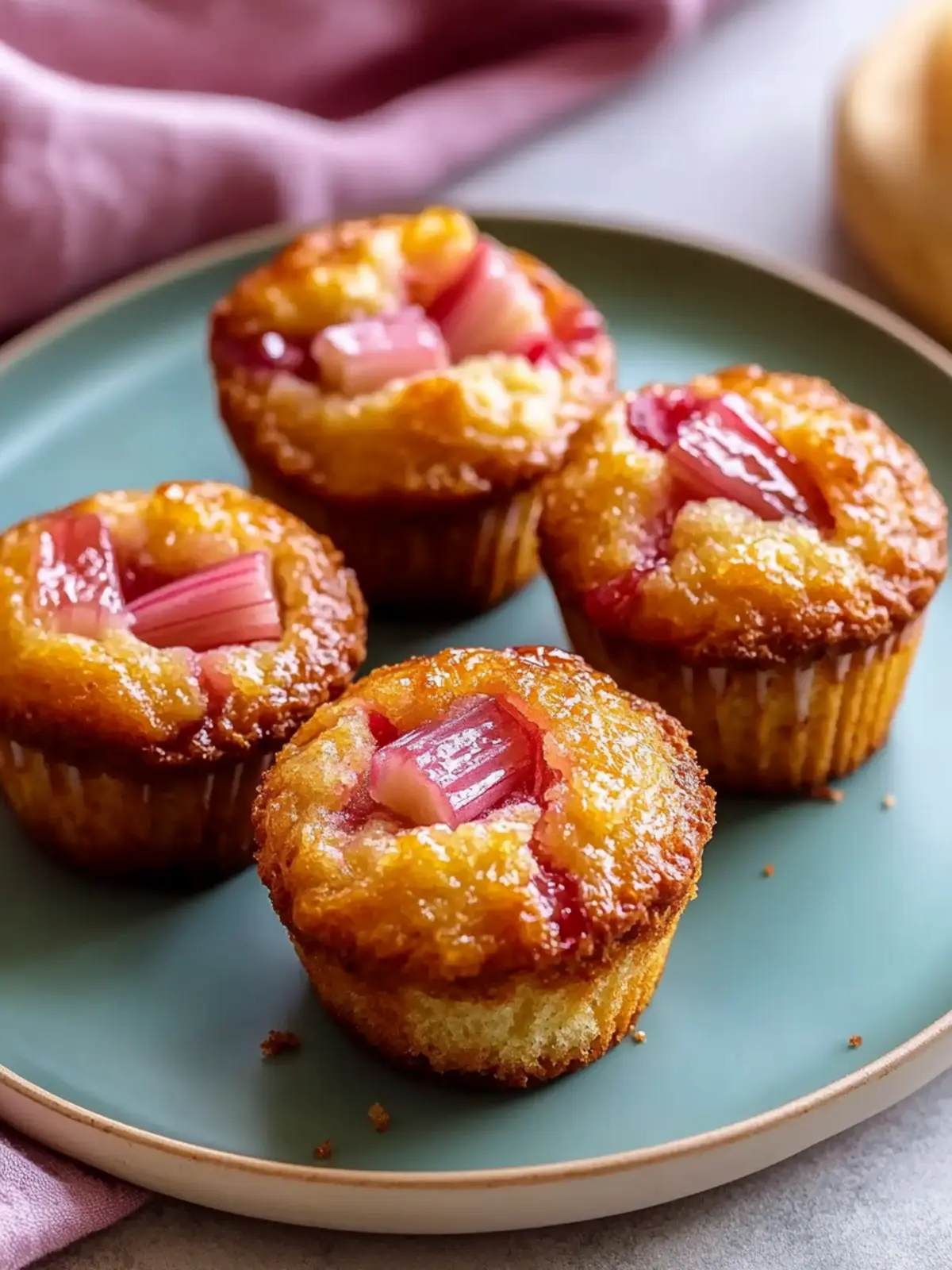 Irresistible Upside Down Rhubarb Muffins You'll Crave Daily 2 Irresistible Upside Down Rhubarb Muffins