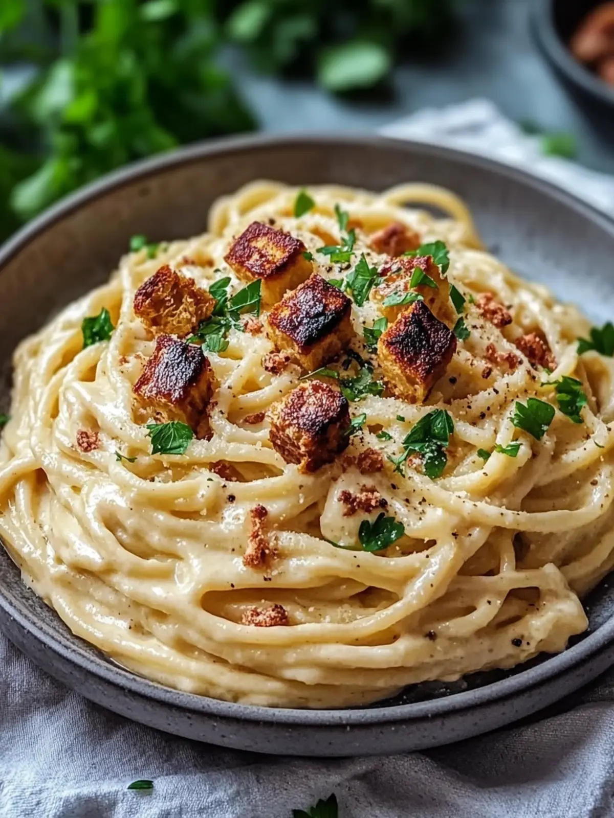Creamy Vegan Carbonara That'll Wow Your Taste Buds 4 Creamy Vegan Carbonara