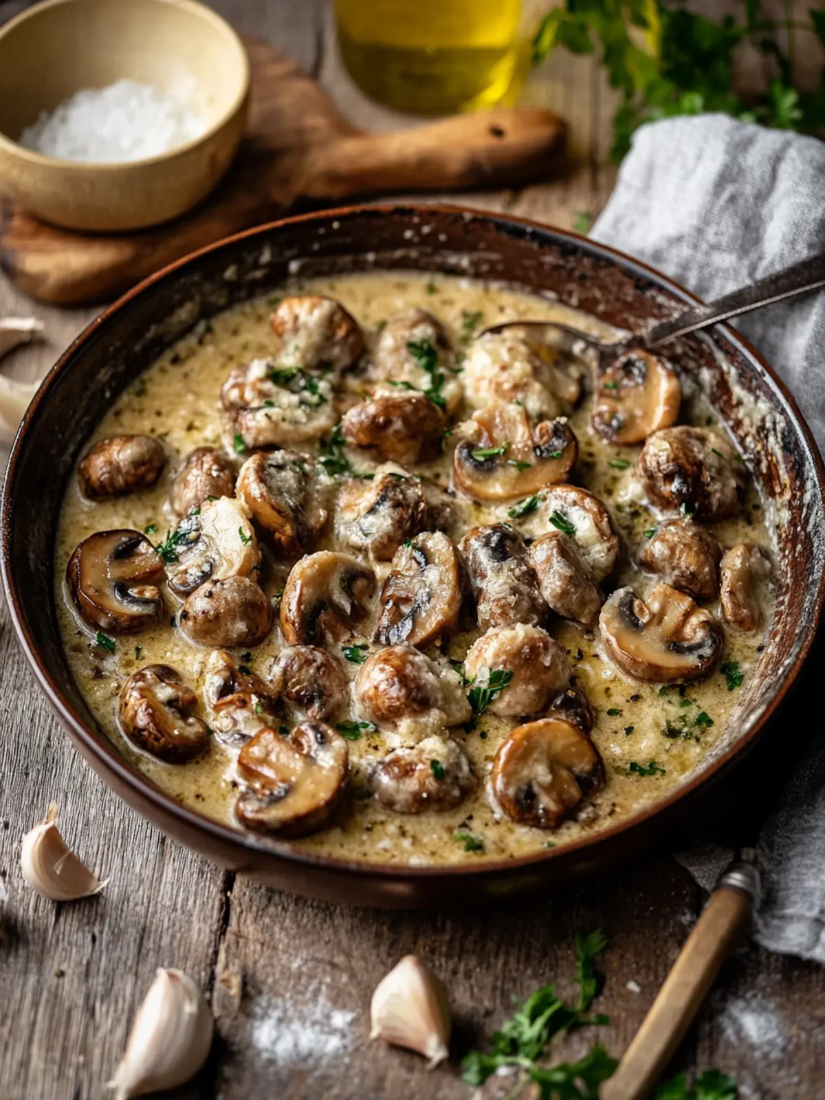 Creamy Garlic Butter Tuscan Mushrooms for Comforting Dinners 3 Creamy Garlic Butter Tuscan Mushrooms