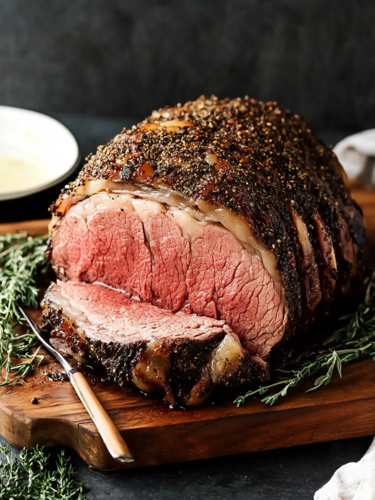 Mouthwatering Garlic Herb Crusted Prime Rib with Au Jus Recipe 2 Garlic Herb Crusted Prime Rib with Au Jus