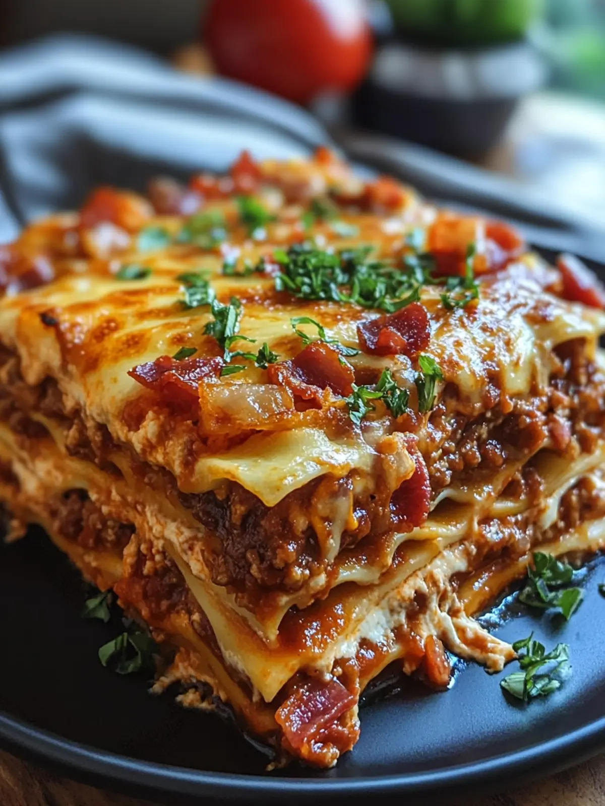 BBQ Bacon Cheeseburger Lasagna: A Flavor-Packed Family Favorite 4 BBQ Bacon Cheeseburger Lasagna