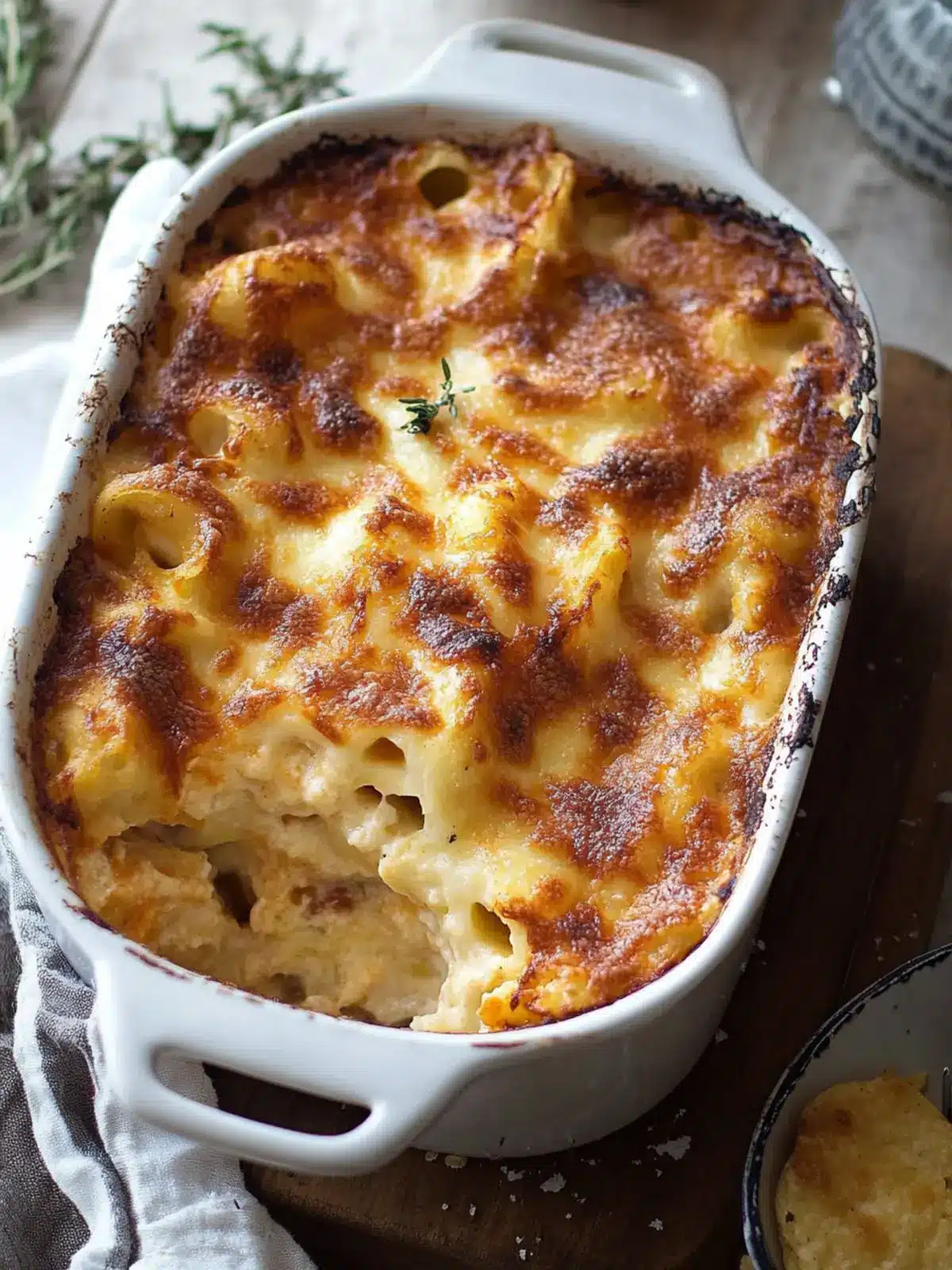 Baked Macaroni Gratin: Comfort in Every Cheesy Bite 2 Macarrones al horno gratinados