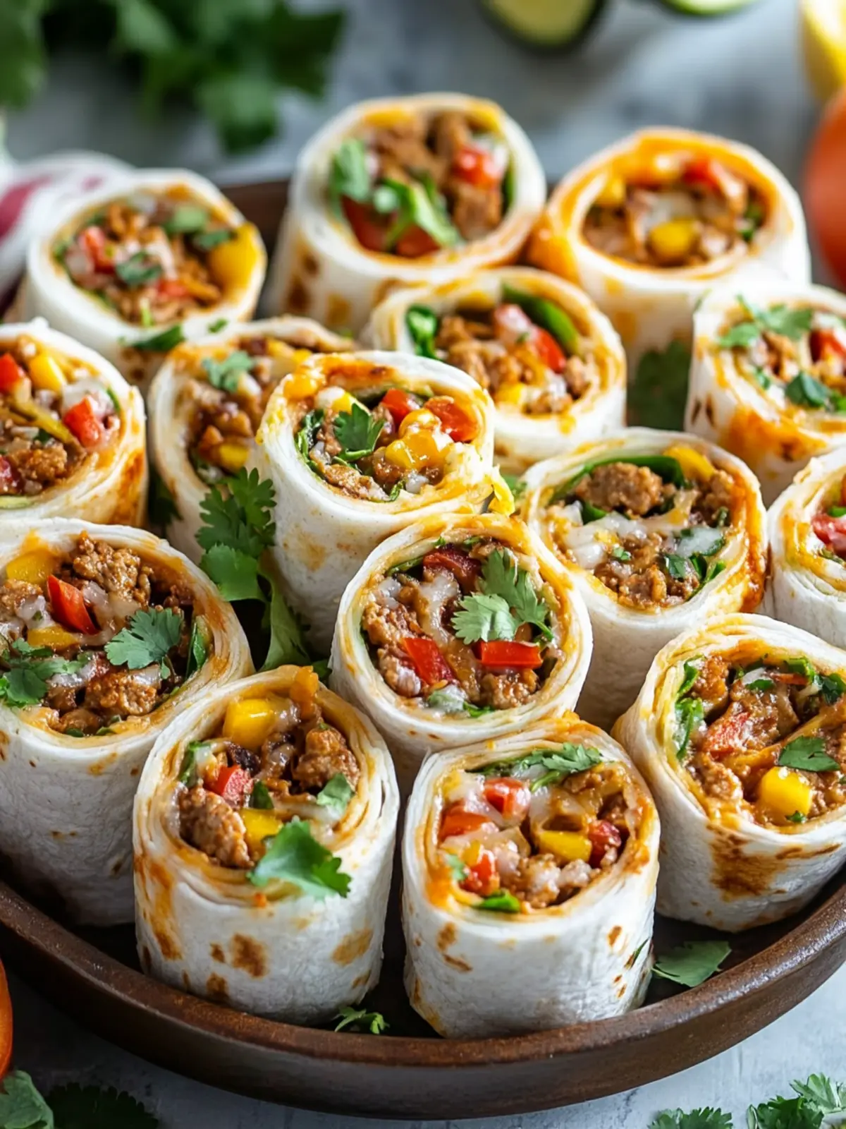 Flavor-Packed Mexican Fiesta Pinwheels for Effortless Fun! 2 Mexican Fiesta Pinwheels