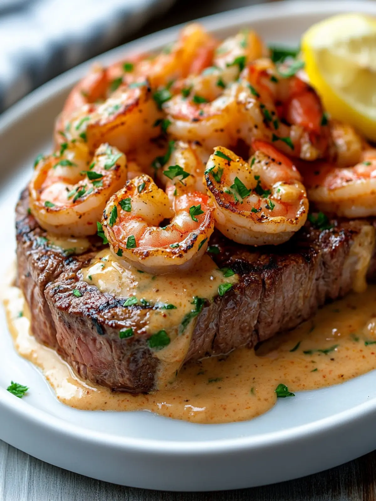 Steak with Creamy Cajun Shrimp Sauce: Easy One-Pan Delight 5 Steak with Creamy Cajun Shrimp Sauce – Creamy One-Pan Dinner