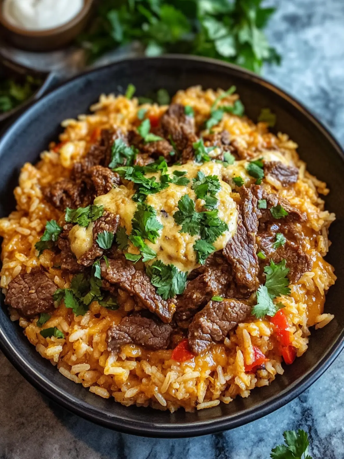 Ultimate Steak Queso Rice: A Cozy Cheesy Delight 4 Steak Queso Rice
