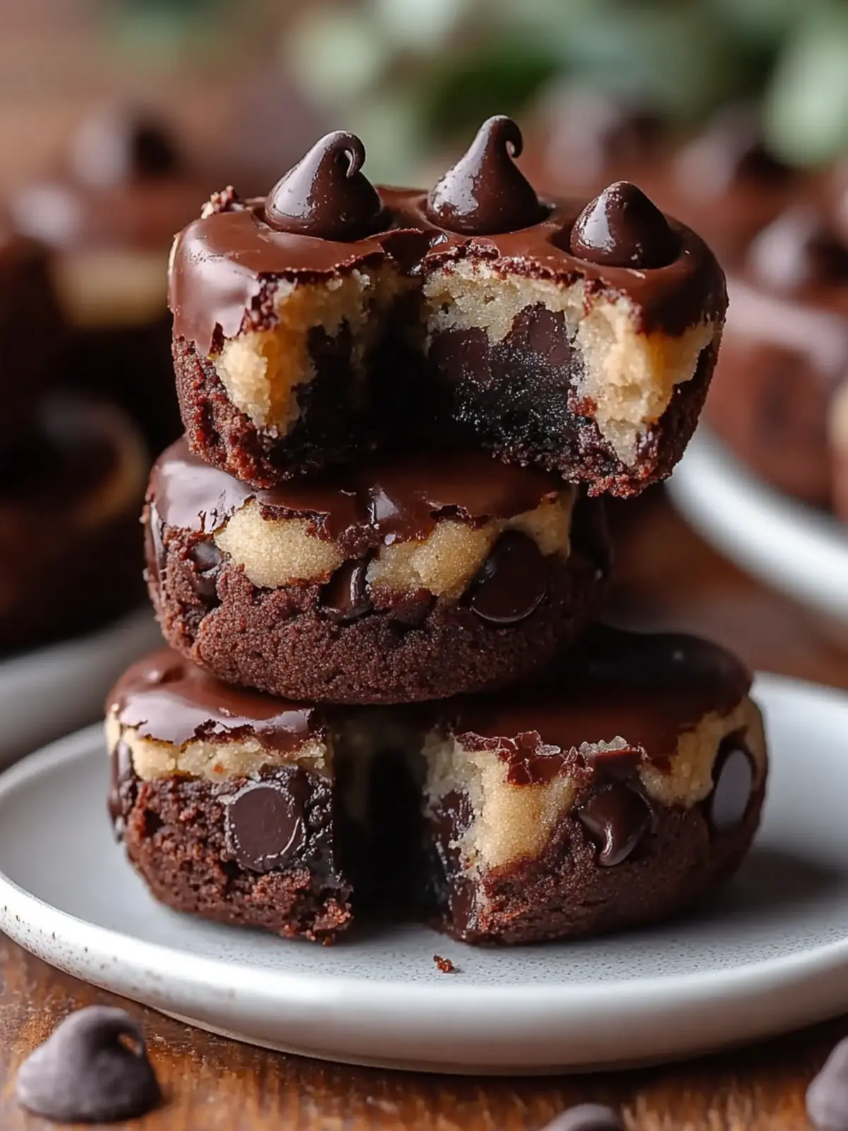 Chocolate Chip Cookie Dough Brownie Bites You Can't Resist 3 Chocolate Chip Cookie Dough Brownie Bites