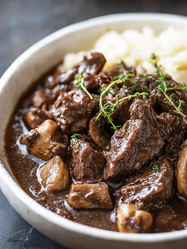 Braised Beef with Mixed Mushrooms