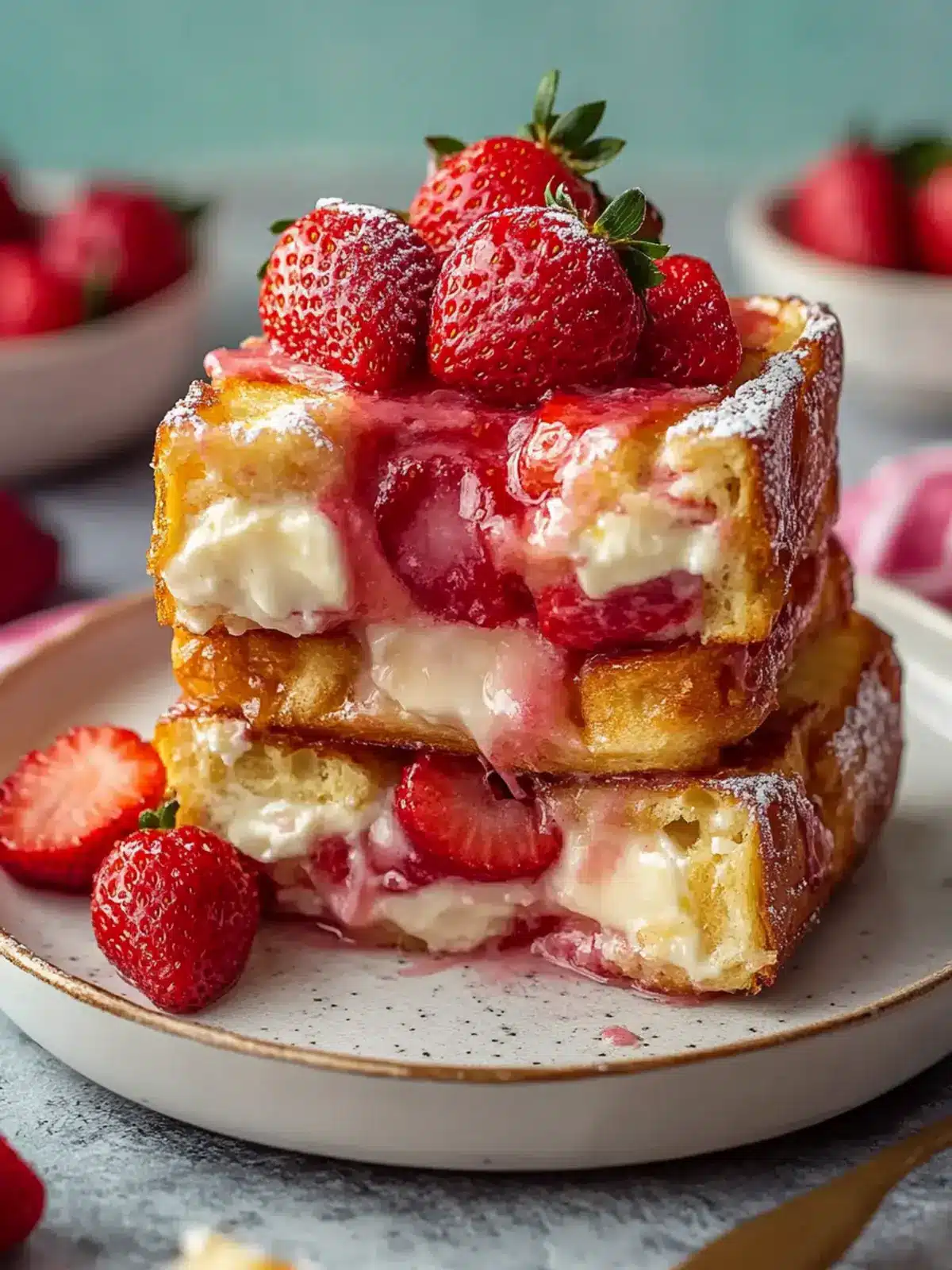Decadent Strawberry Cheesecake French Toast Bake Awaits You 5 Mouthwatering Strawberry Cheesecake French Toast Bake
