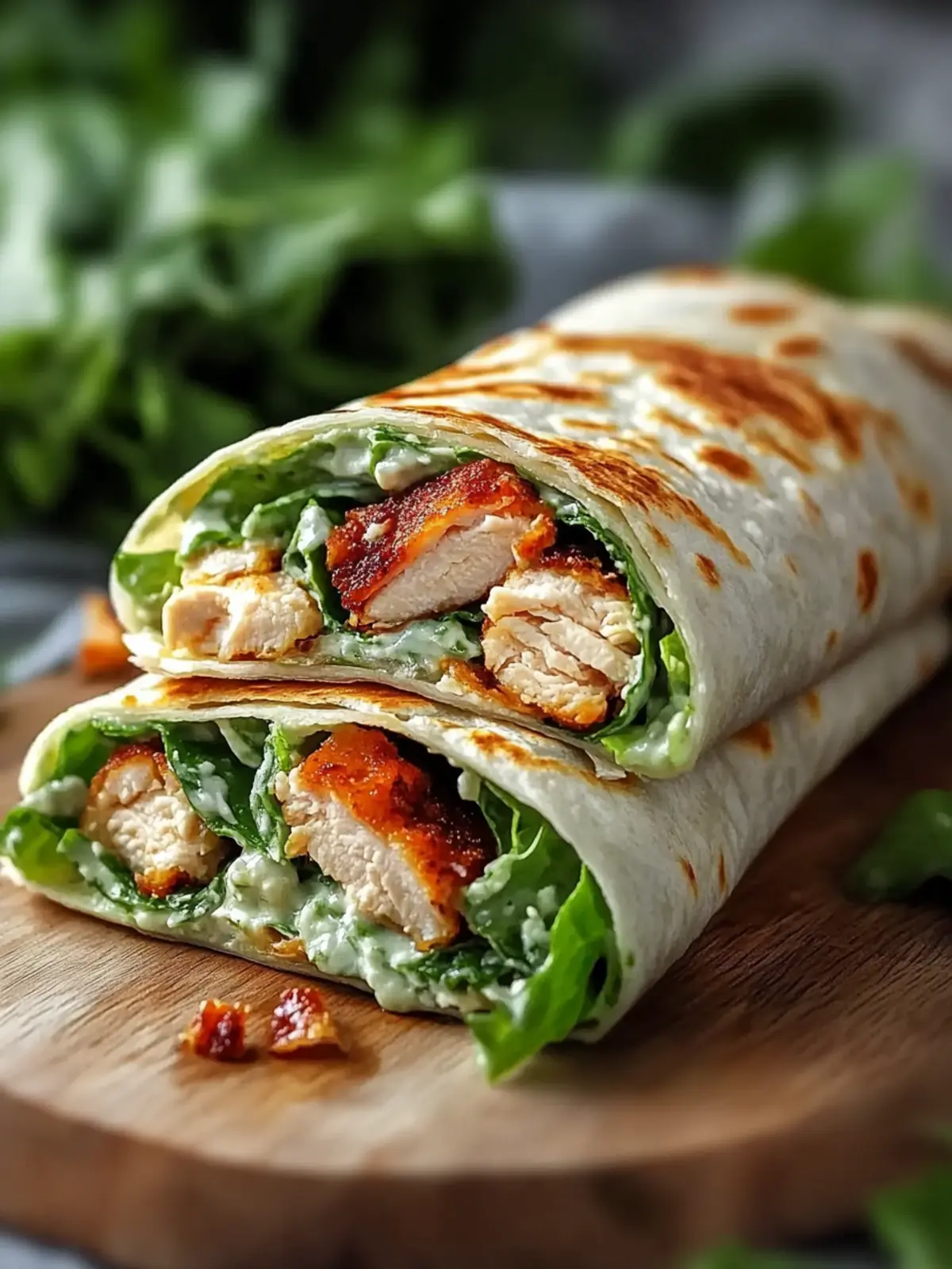 Crispy Chicken Caesar Wraps for a Quick, Flavor-Packed Lunch 2 Crispy Chicken Caesar Wraps