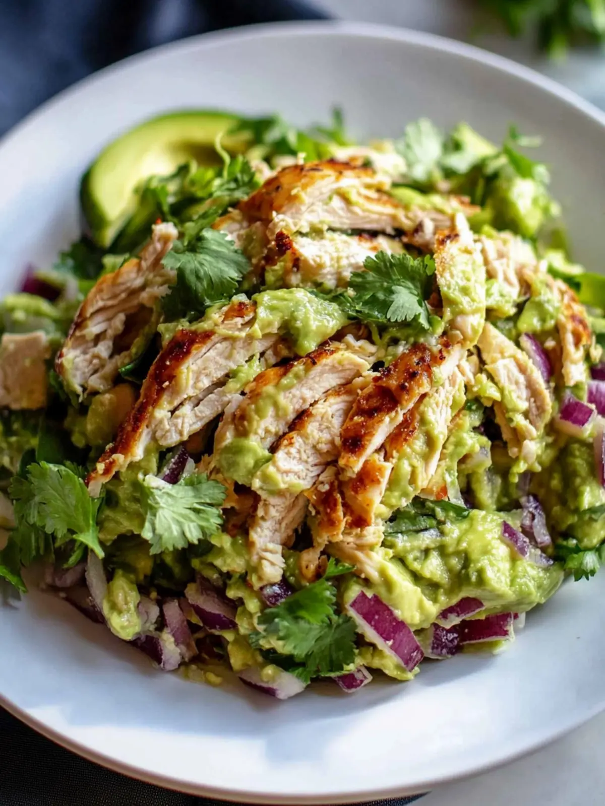 Avocado Chicken Salad Bliss: Creamy, No Mayo Delight 4 avocado chicken salad