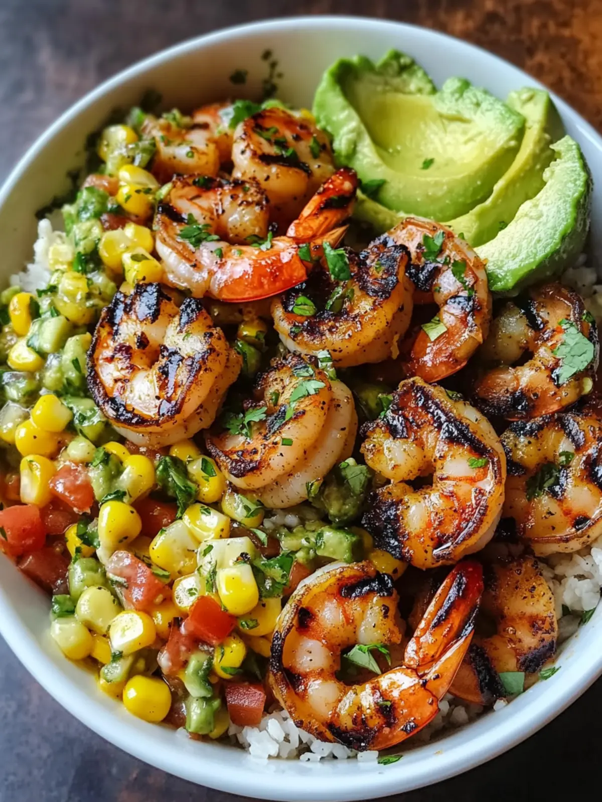 Grilled Shrimp Bowl with Avocado Corn Salsa in 25 Minutes 5 Grilled Shrimp Bowl with Avocado Corn Salsa