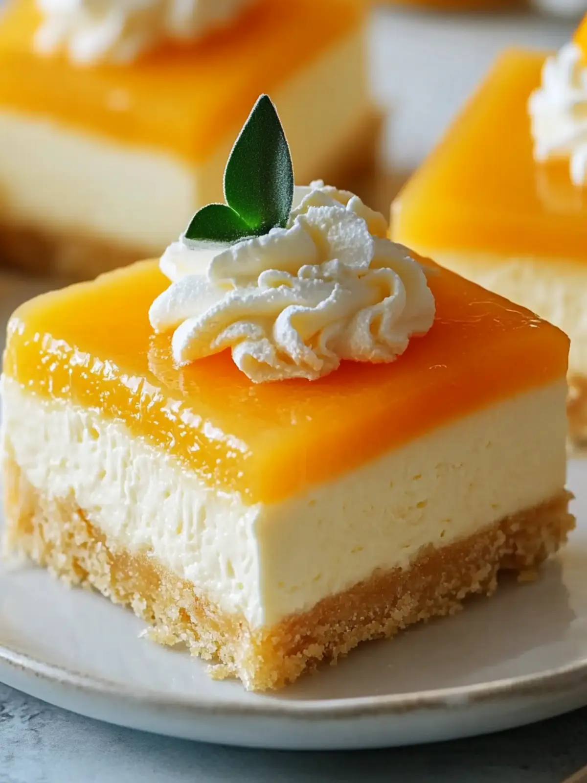 Easy Orange Creamsicle Cheesecake Bars for Nostalgic Bliss 2 Orange Creamsicle Cheesecake Bars-Easy Dessert