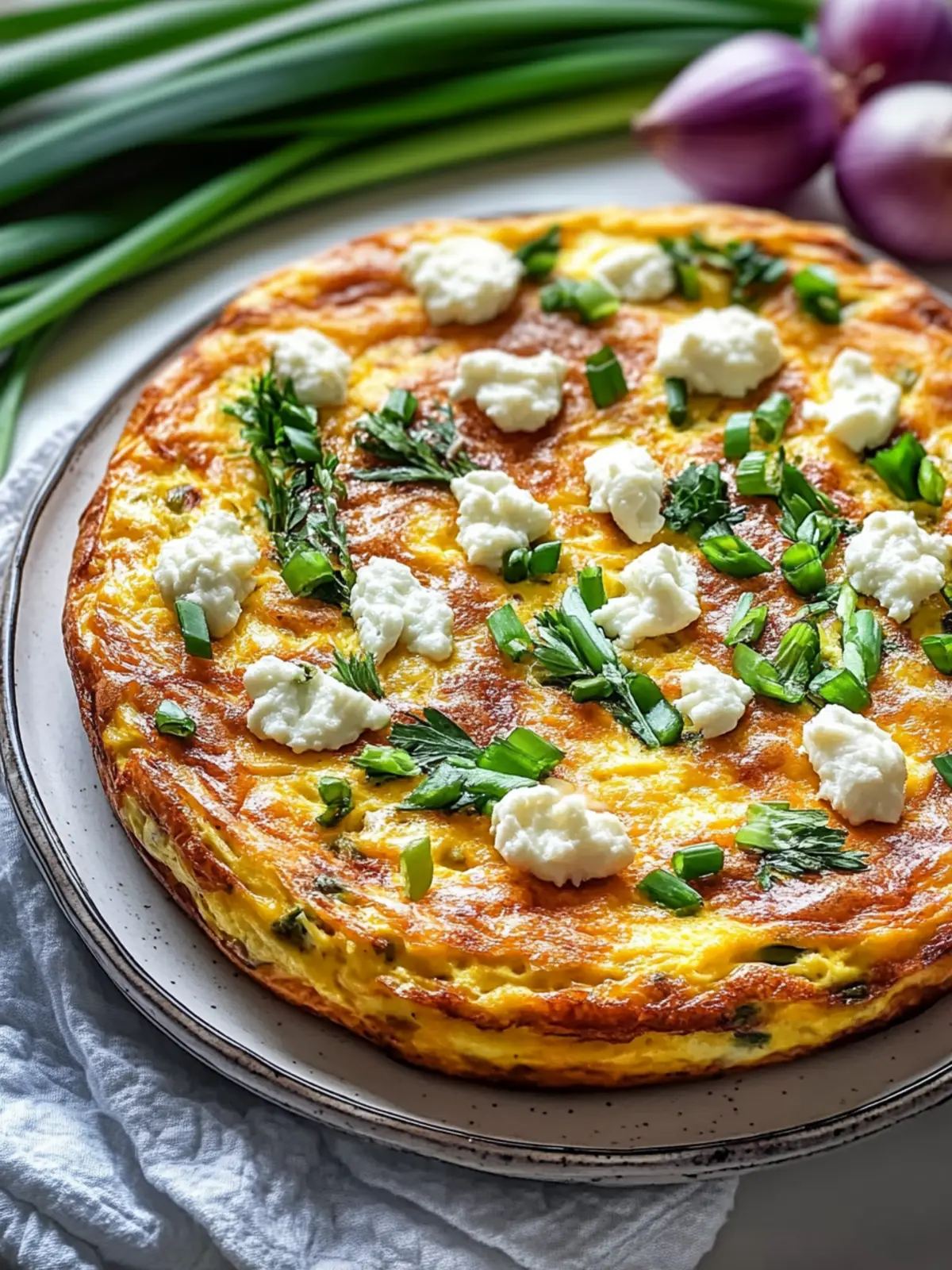 Delicious Spring Onion and Goat Cheese Frittata Recipe To Love 3 Spring Onion and Goat Cheese Frittata