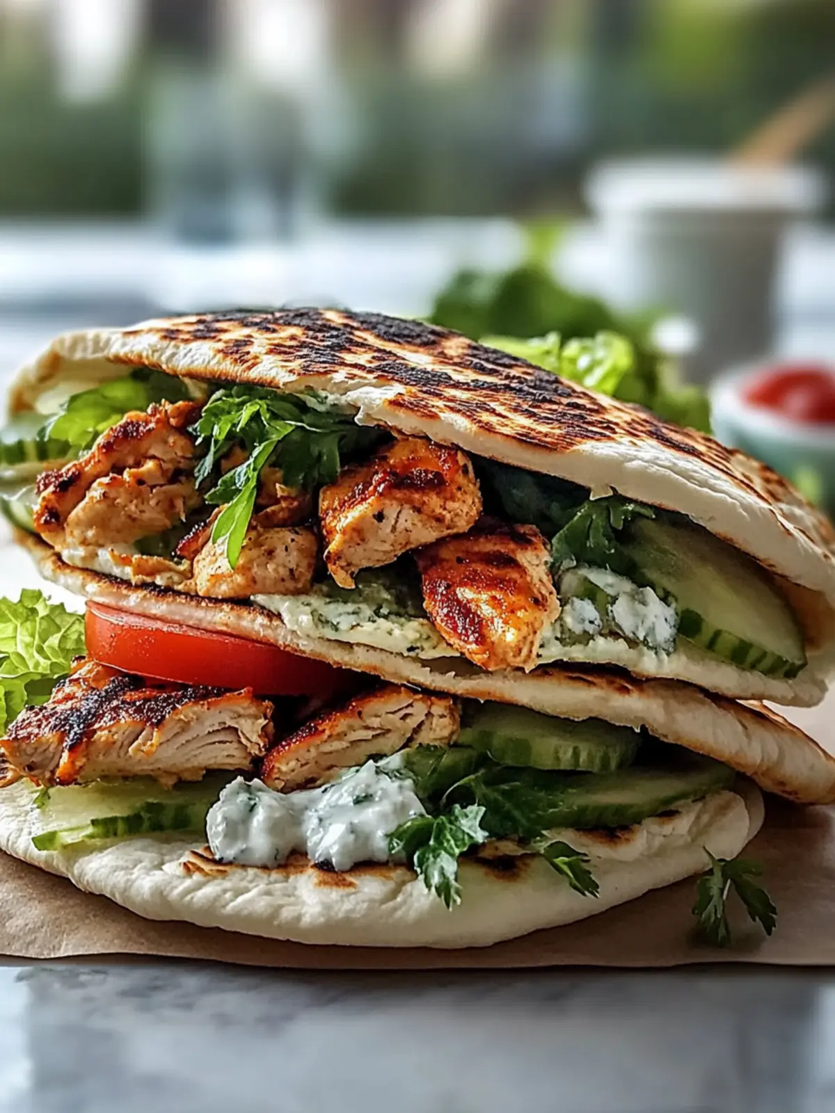 Flavor-Packed Chicken Pitas for Easy Mediterranean Bliss 4 Flavor-Packed Chicken Pitas