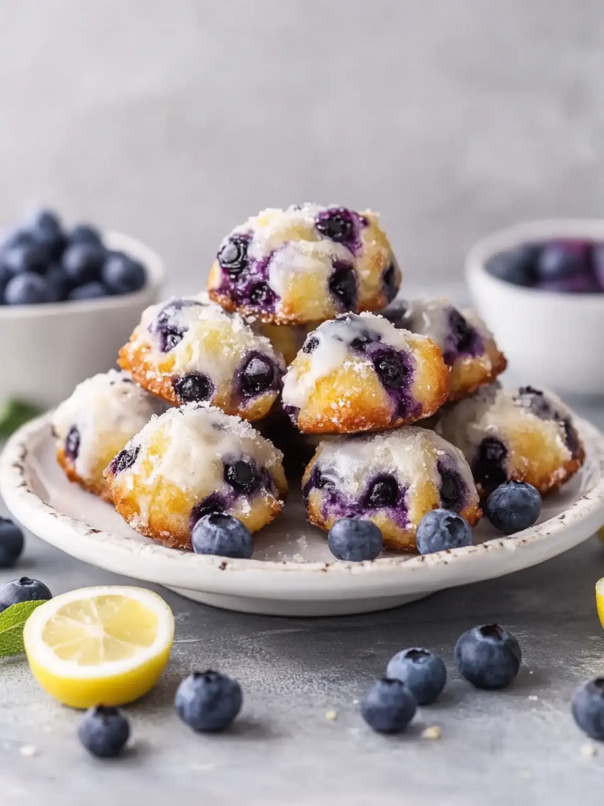 Delicious Baked Blueberry Fritter Bites for Guilt-Free Snacking 2 Baked Blueberry Fritter Bites