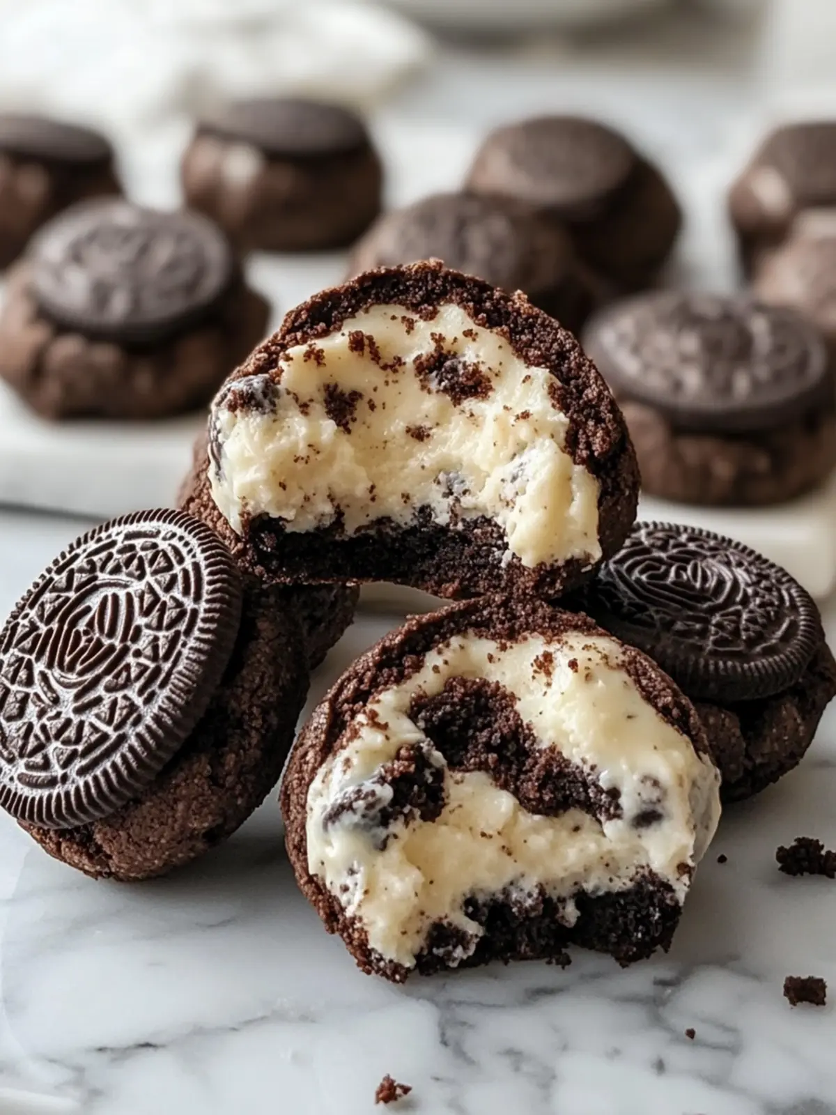 Oreo Cheesecake Cookie Bombs: A Creamy Decadent Delight 3 Oreo Cheesecake Cookie Bombs