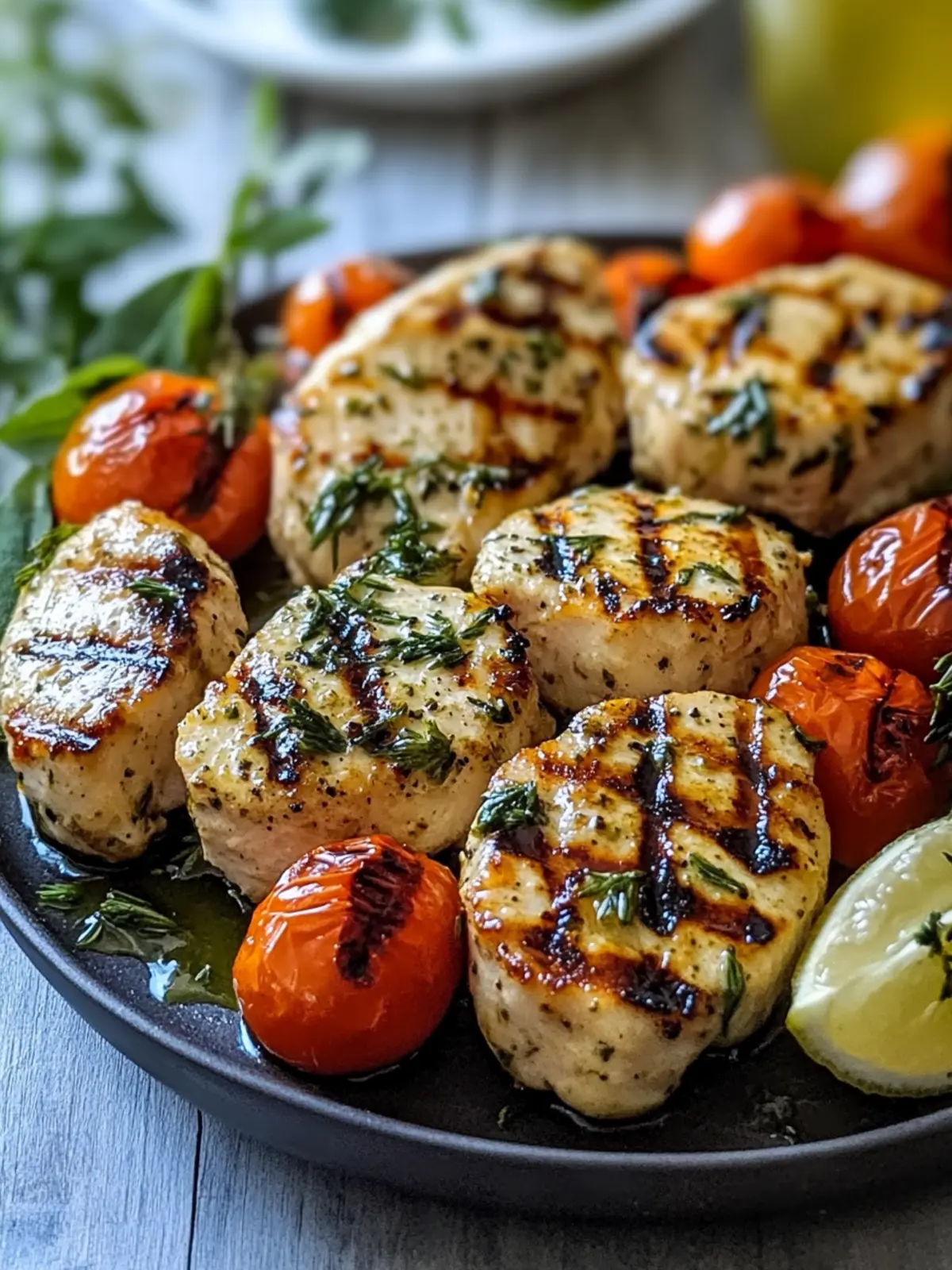 Savor Summer with Herb-Marinated Juicy Keto Chicken Delight 4 Kräuter-marinierter saftiger gegrillter Keto-Hühnchen für den Sommer