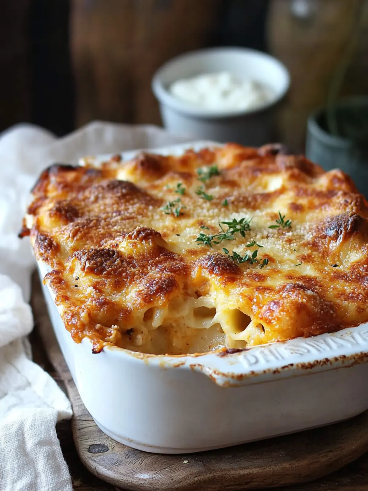 Baked Macaroni Gratin: Comfort in Every Cheesy Bite 3 Macarrones al horno gratinados