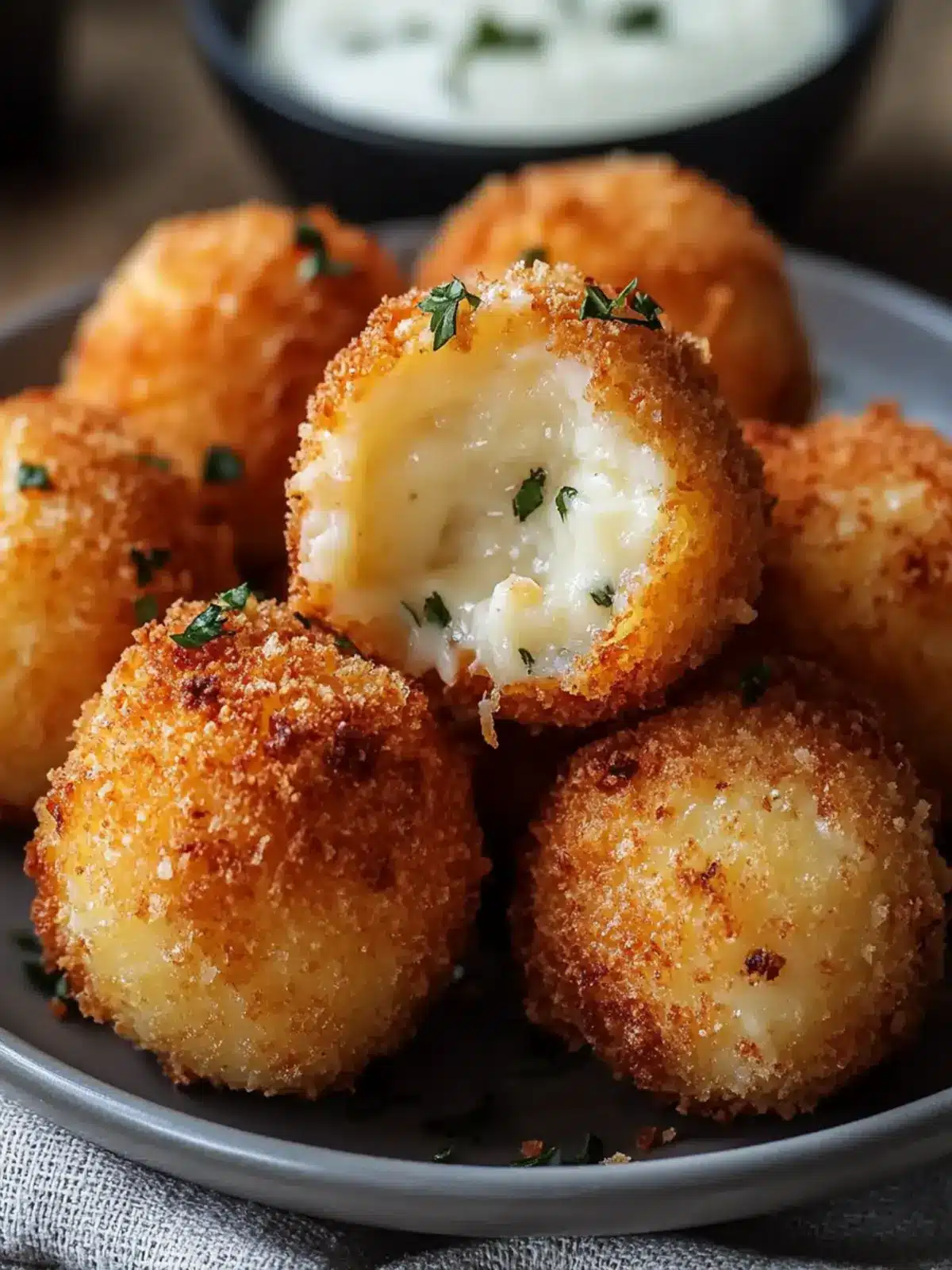Crispy Potato Cheese Bombs: Irresistible Party Pleasers 2 Crispy Potato Cheese Bombs