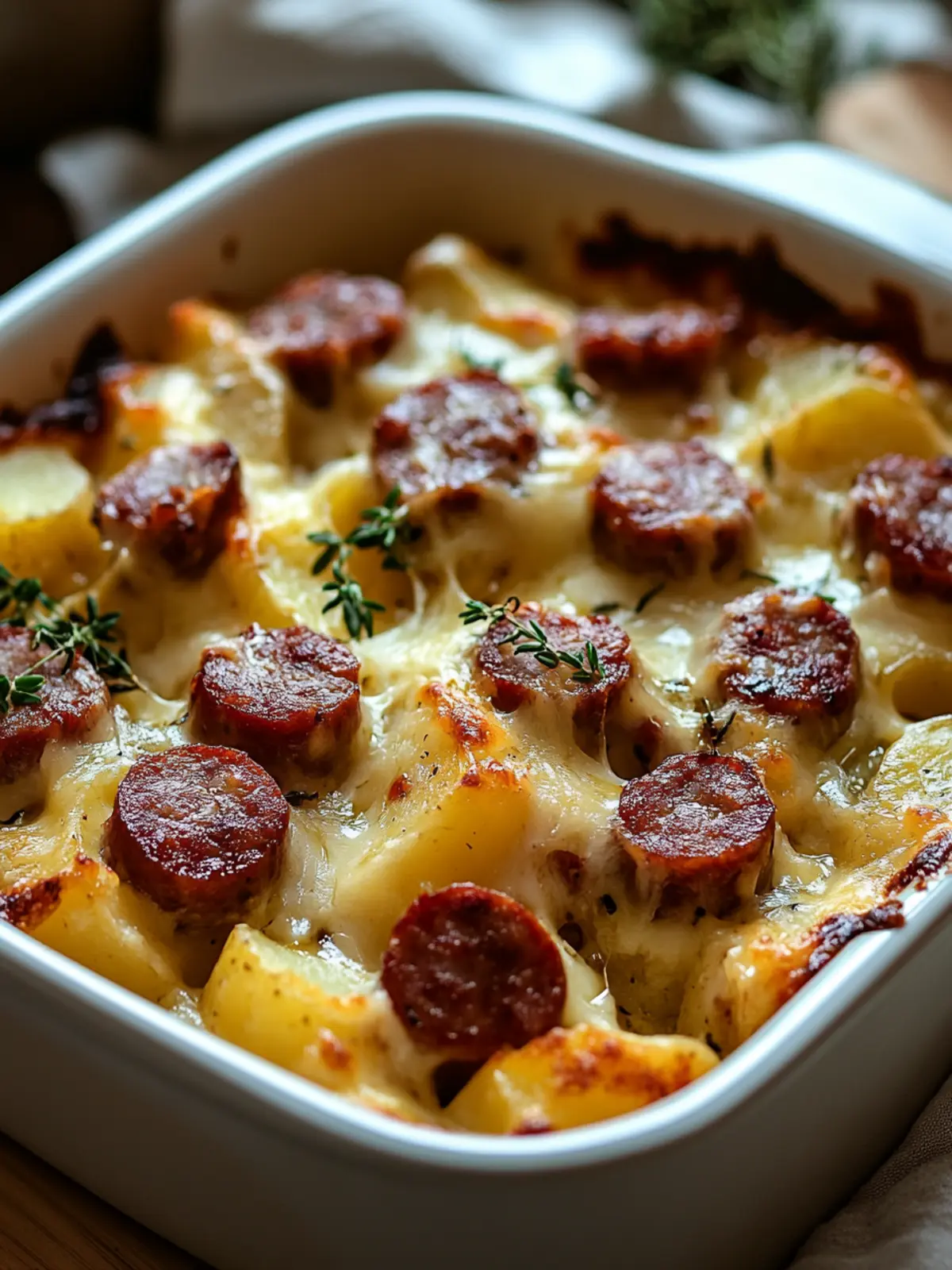 Smoked Sausage & Cheesy Potato Casserole for Cozy Nights 5 Smoked Sausage & Cheesy Potato Casserole