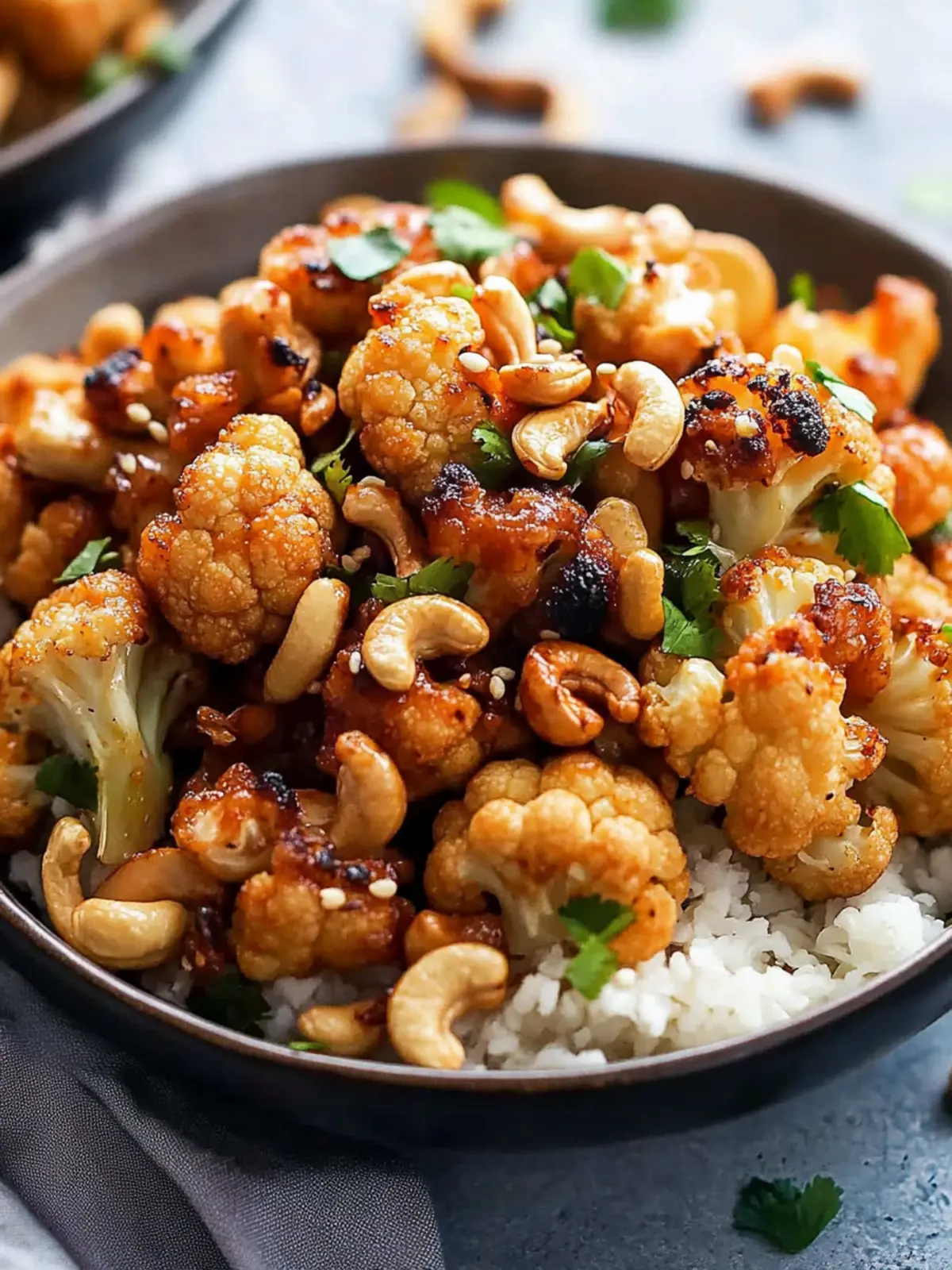 Sweet and Spicy Asian Roasted Cauliflower and Cashews Delight 3 Asian Roasted Cauliflower and Cashews
